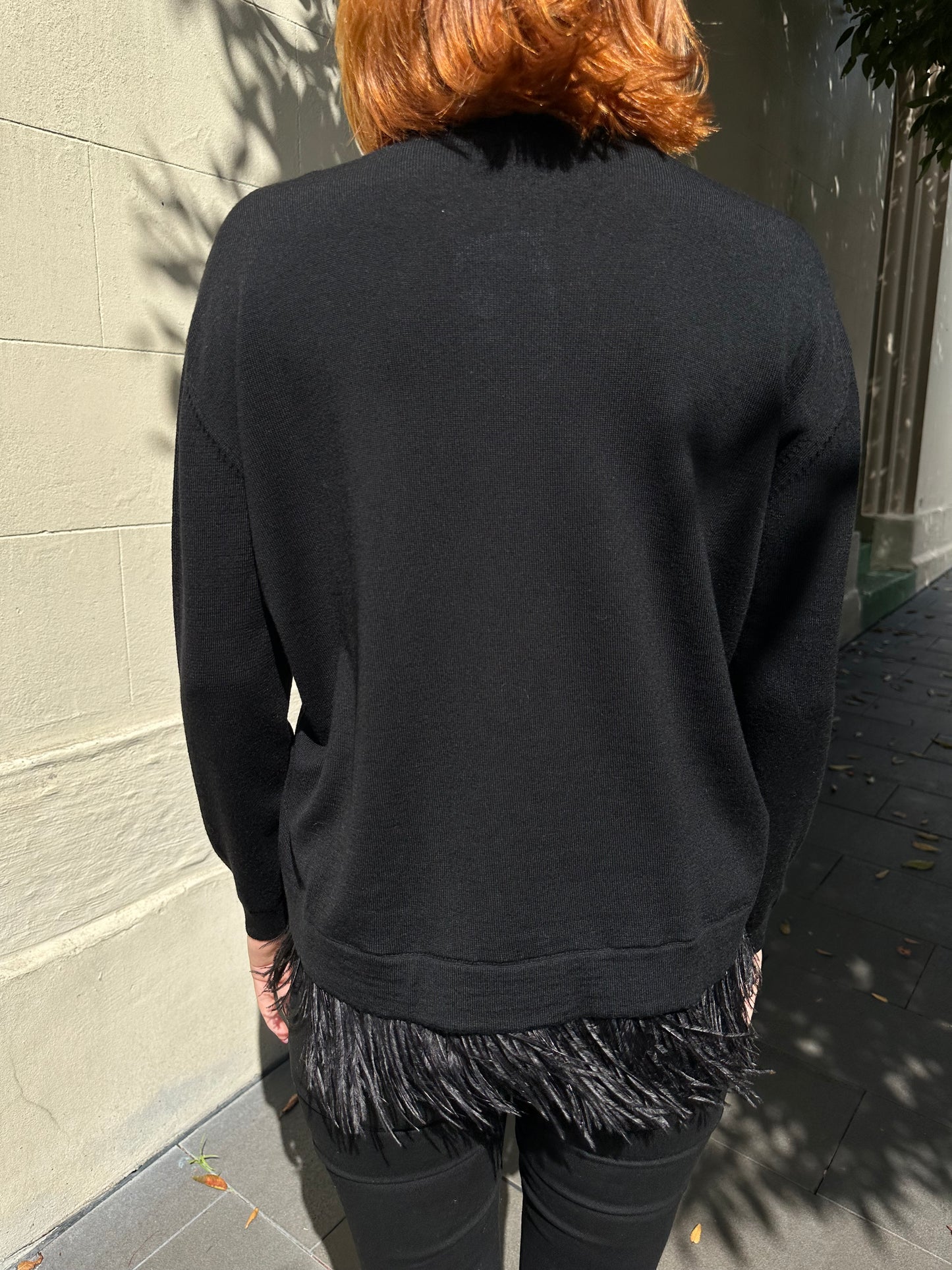 PAROSH Black Trim Knit Size M
