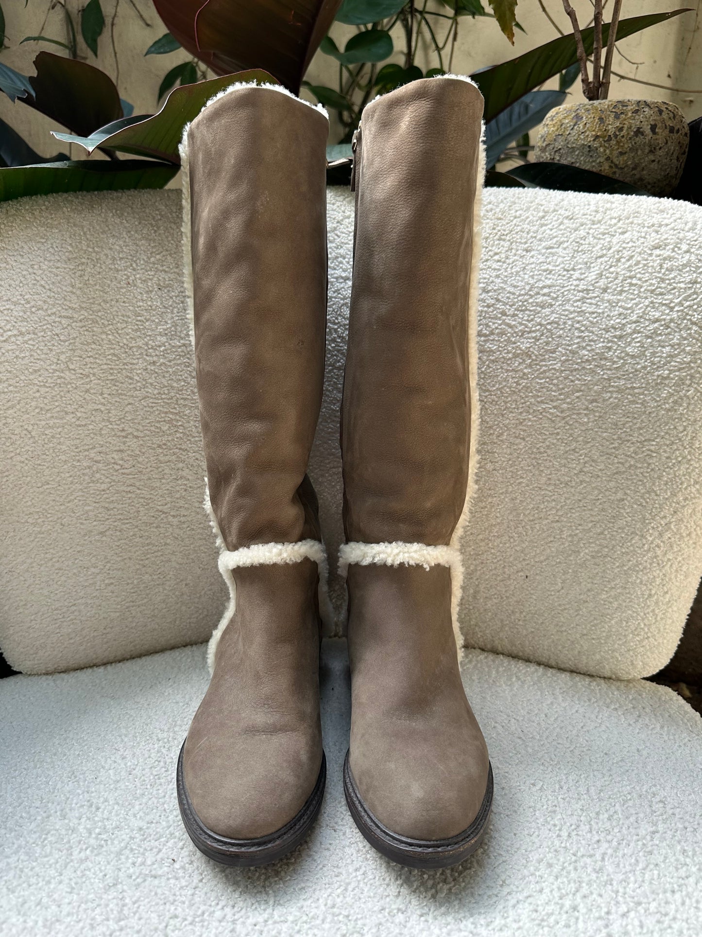 Fendi Shearling High Boots Size 40