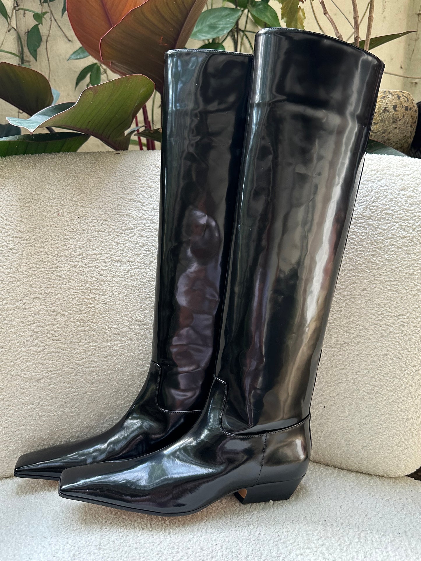 Khaite Long Black Boots Size 39.5