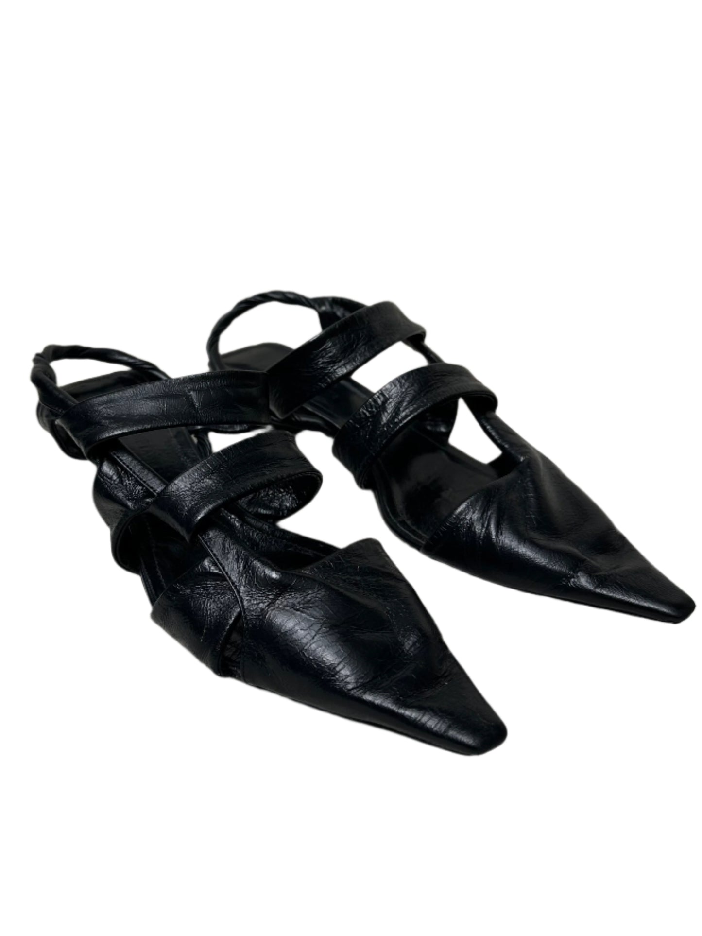 Bottega Veneta Black Point Shoes Size 37
