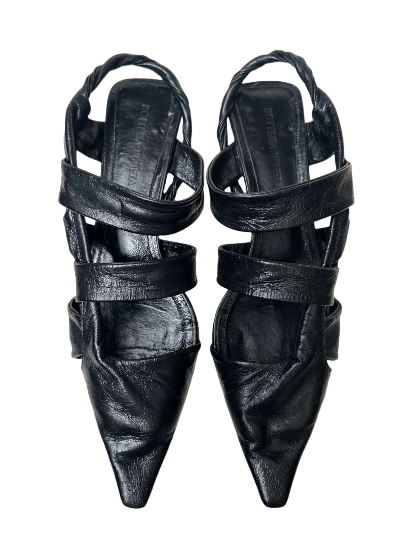 Bottega Veneta Black Point Shoes Size 37