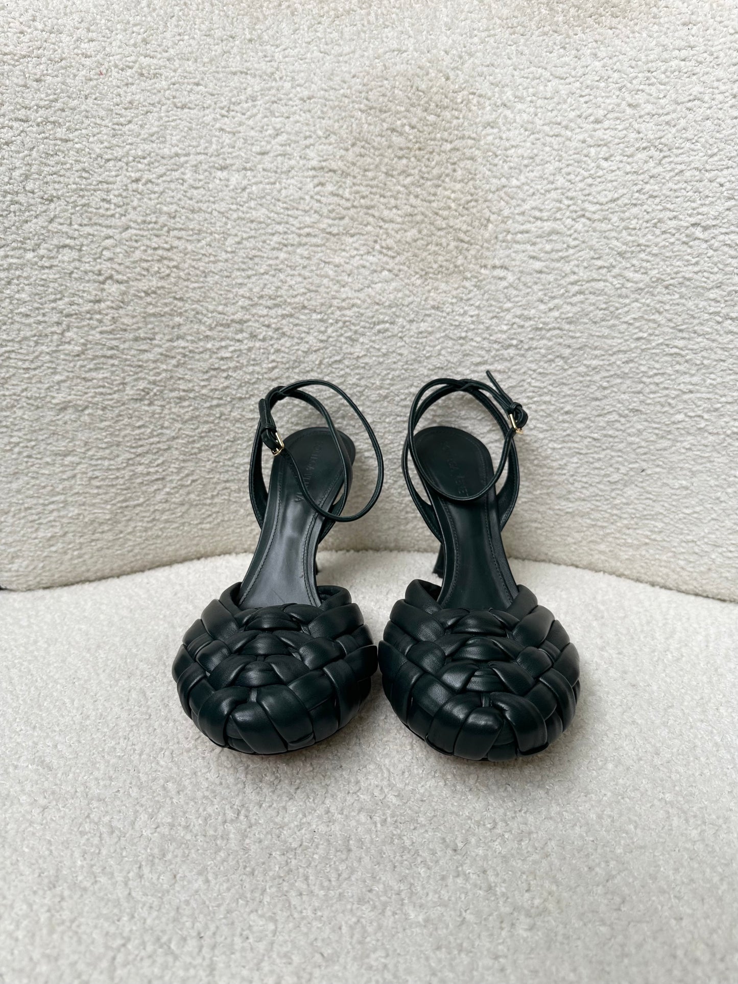 Bottega Veneta Green Woven Pumps Size 37.5