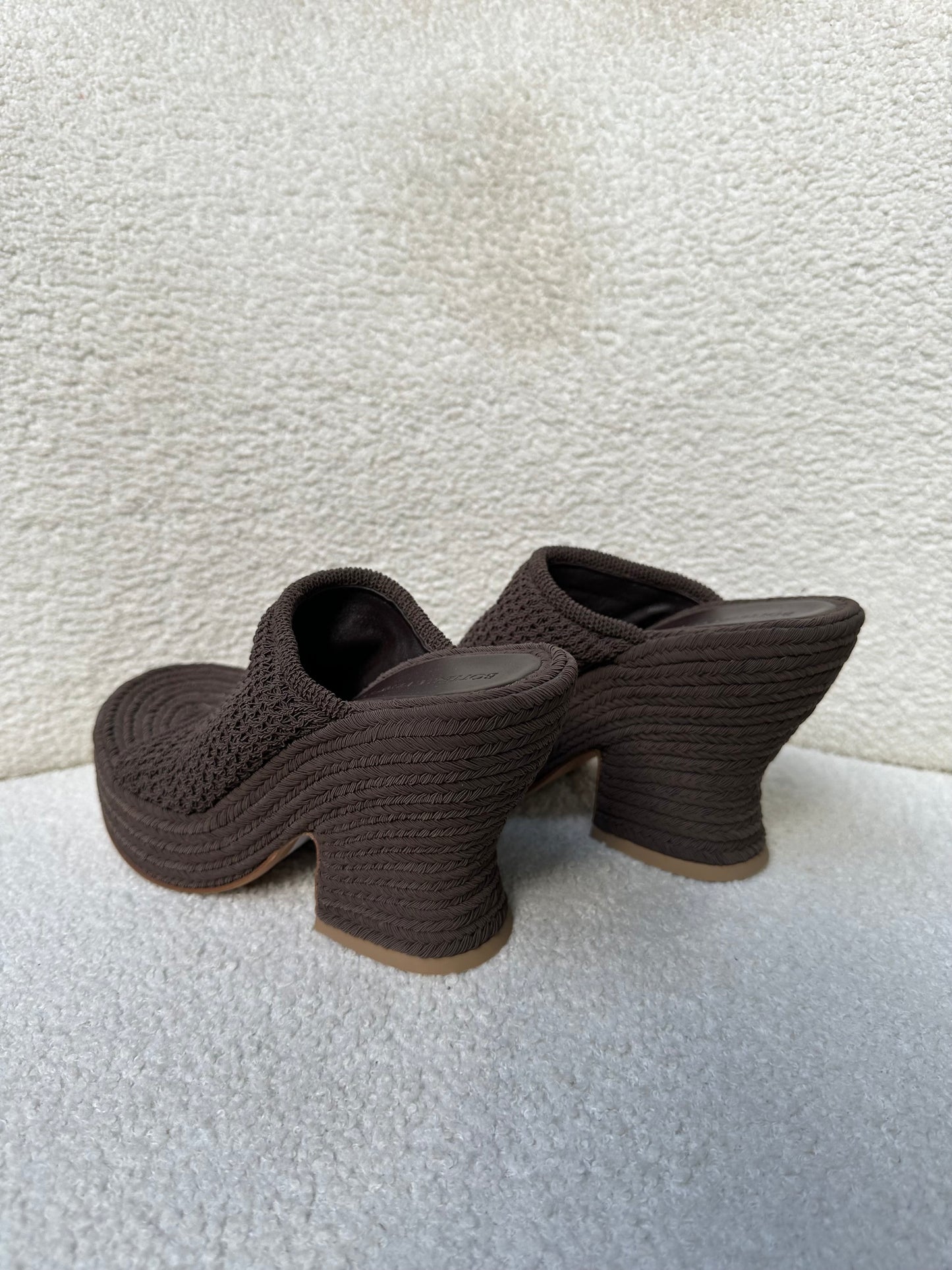Bottega Veneta Brown Knit Wedges Size 35