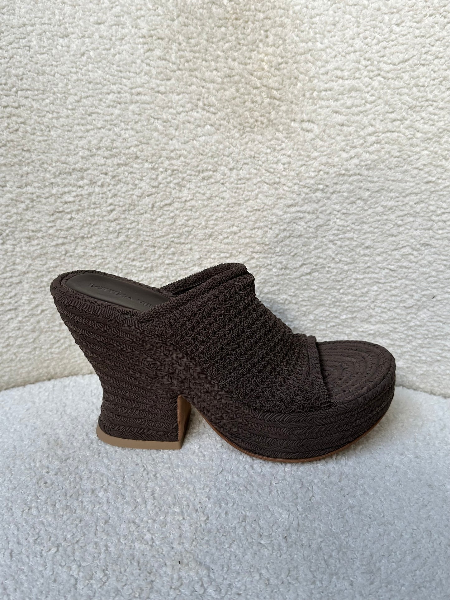 Bottega Veneta Brown Knit Wedges Size 35