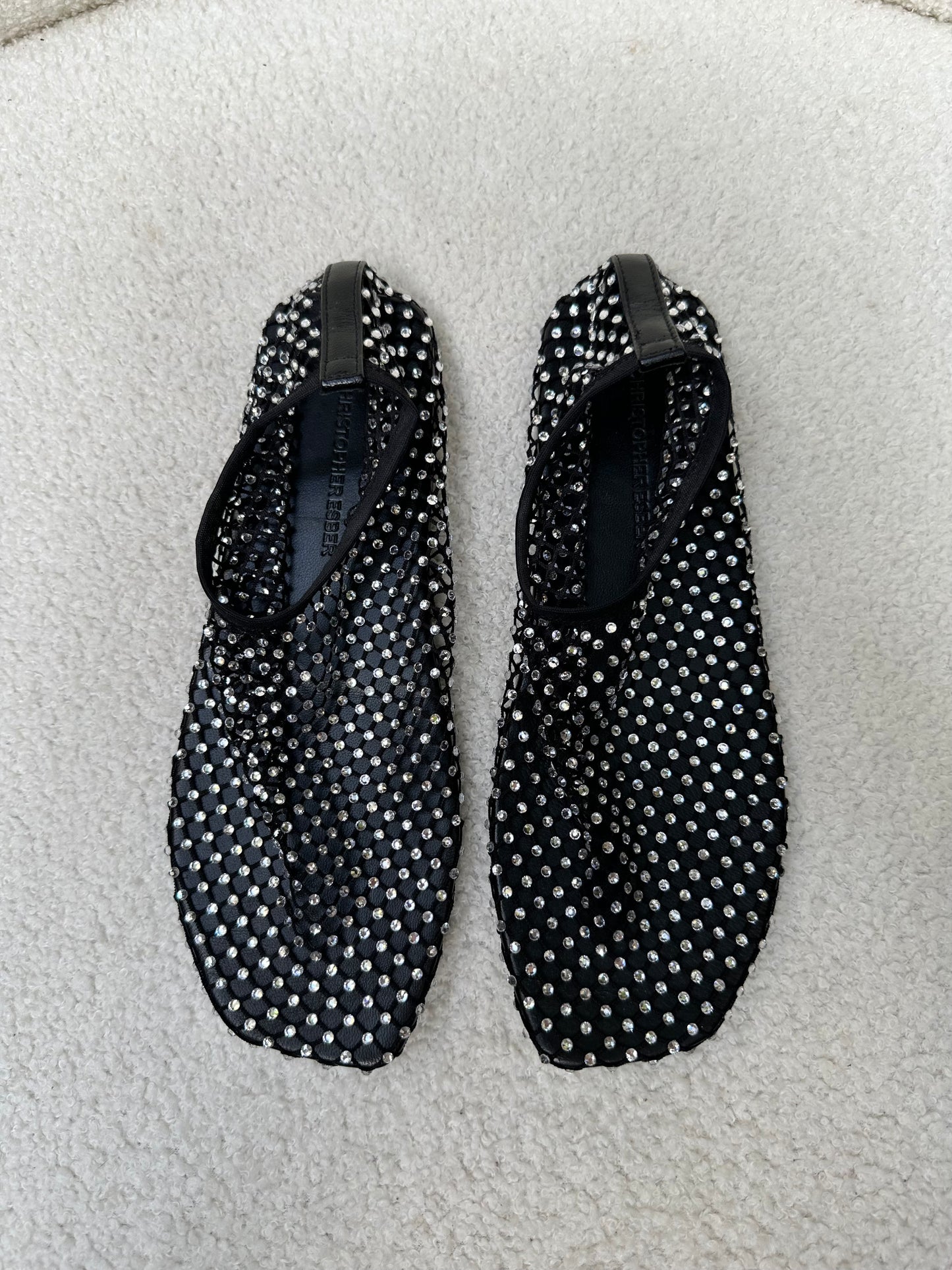 Christopher Esber Glitter Flats Size 35