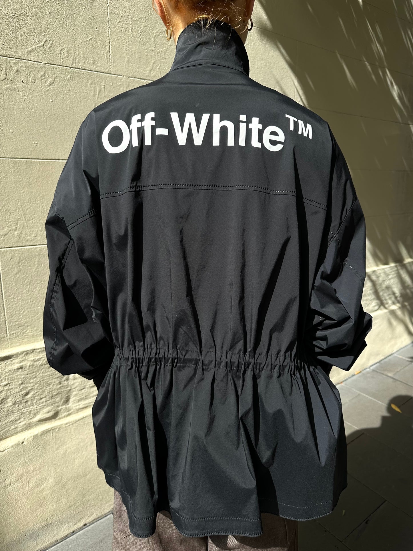 Off White Nylon Wind Jacket Size M/L