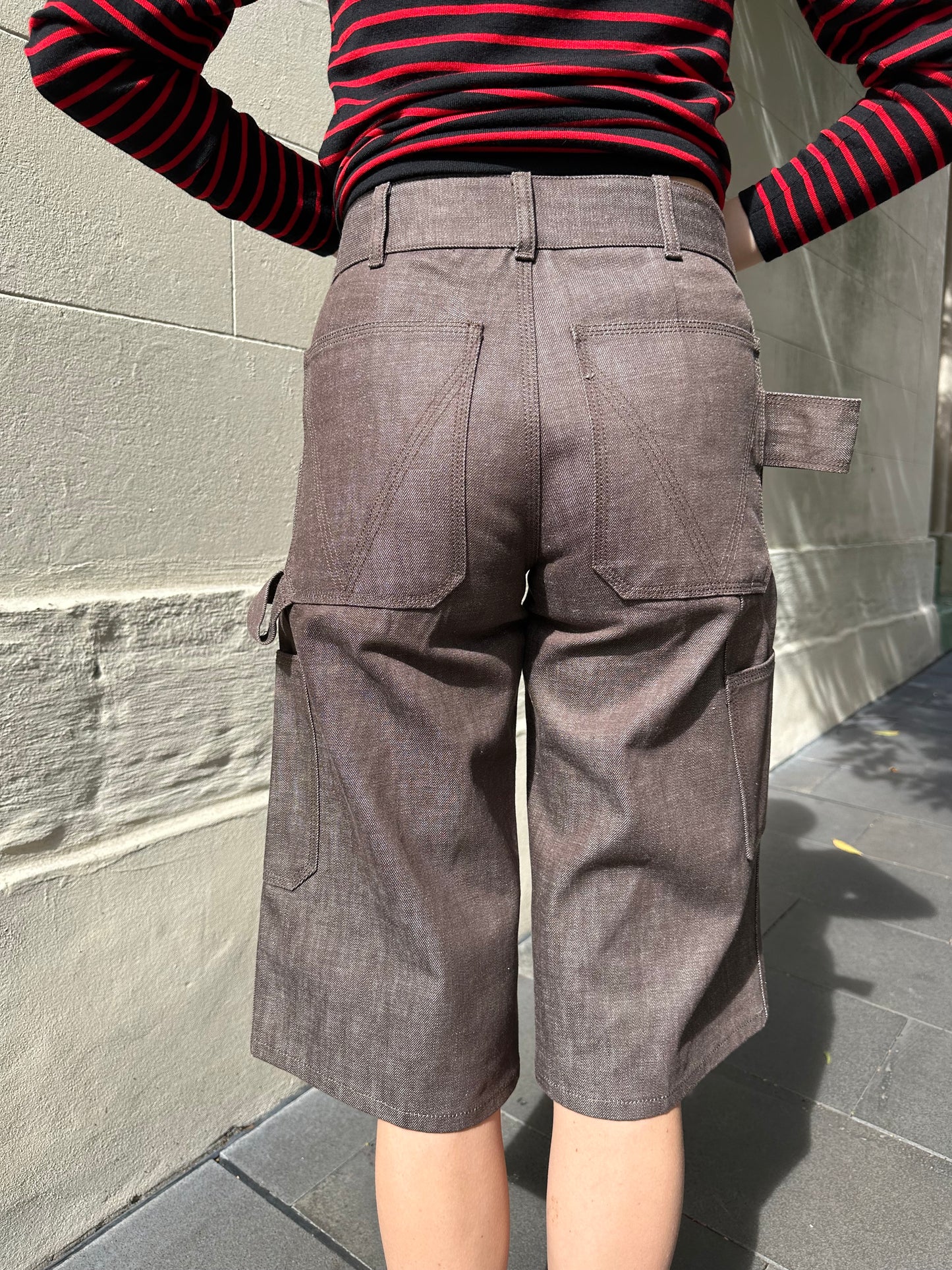 Bottega Veneta Brown Denim Shorts Size 34