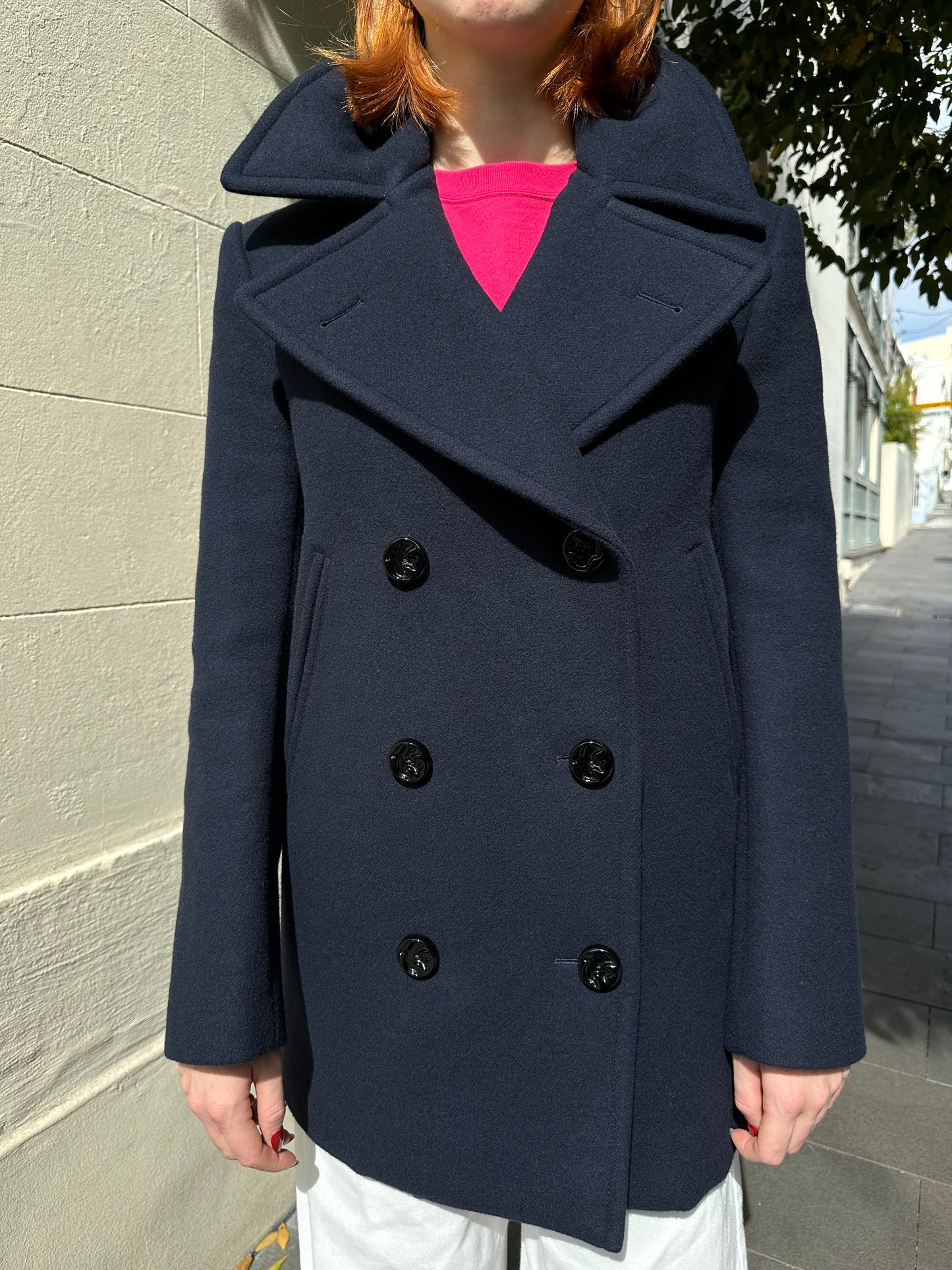 Nina Ricci Navy Coat Size 34