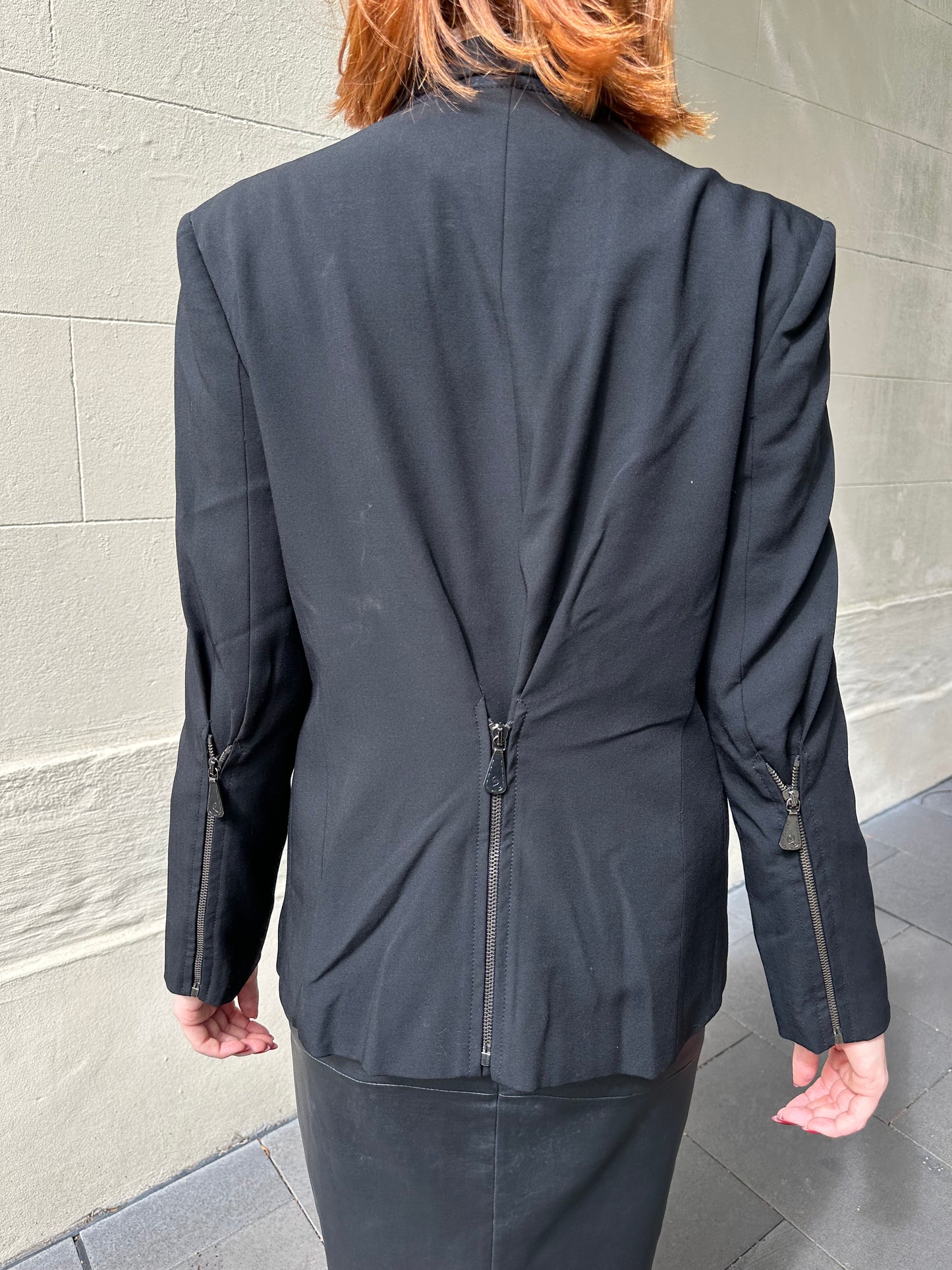 Alexander McQueen Black Zip Jacket Size 48