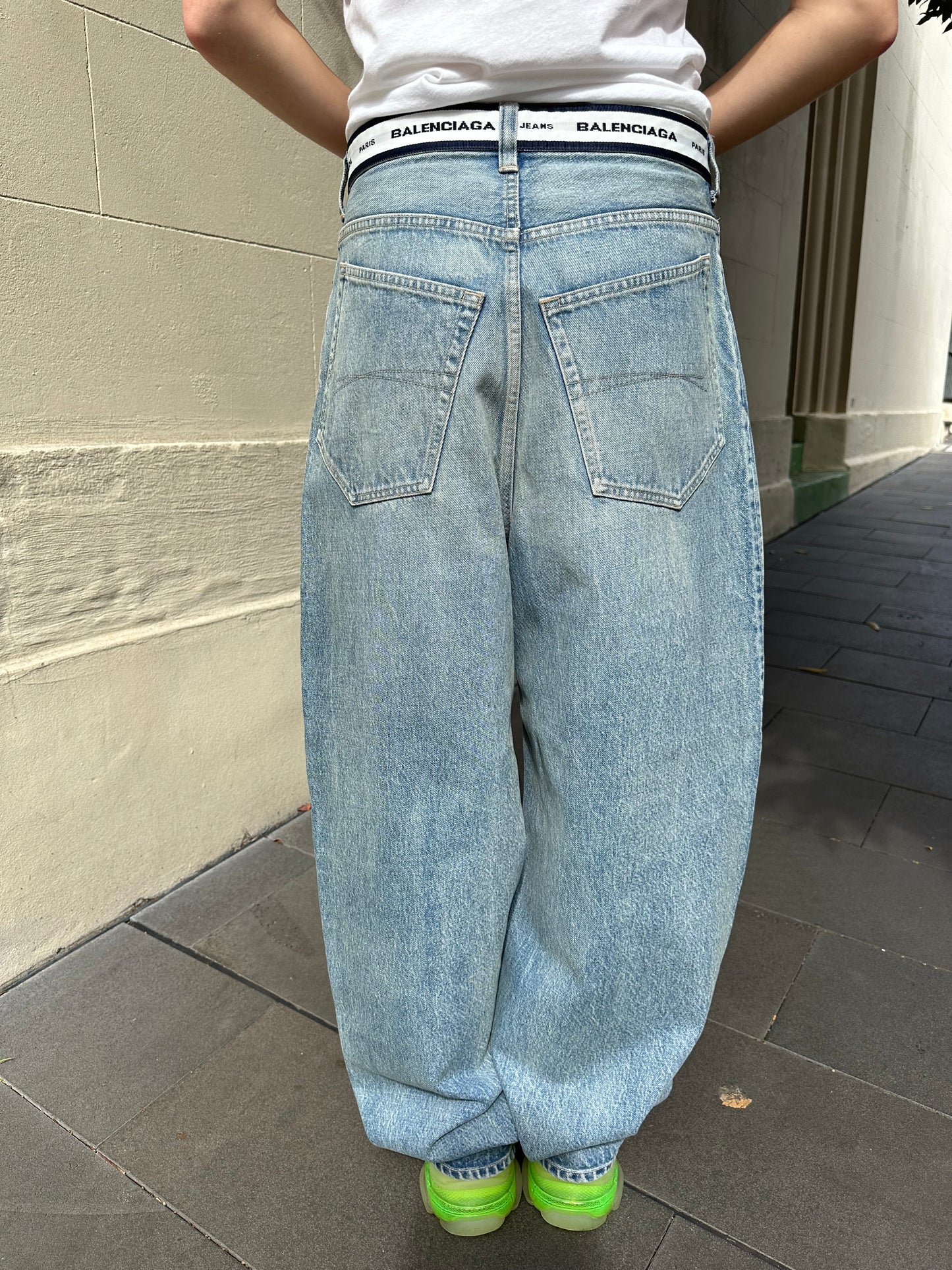 Balenciaga OS Logo Jeans Size S