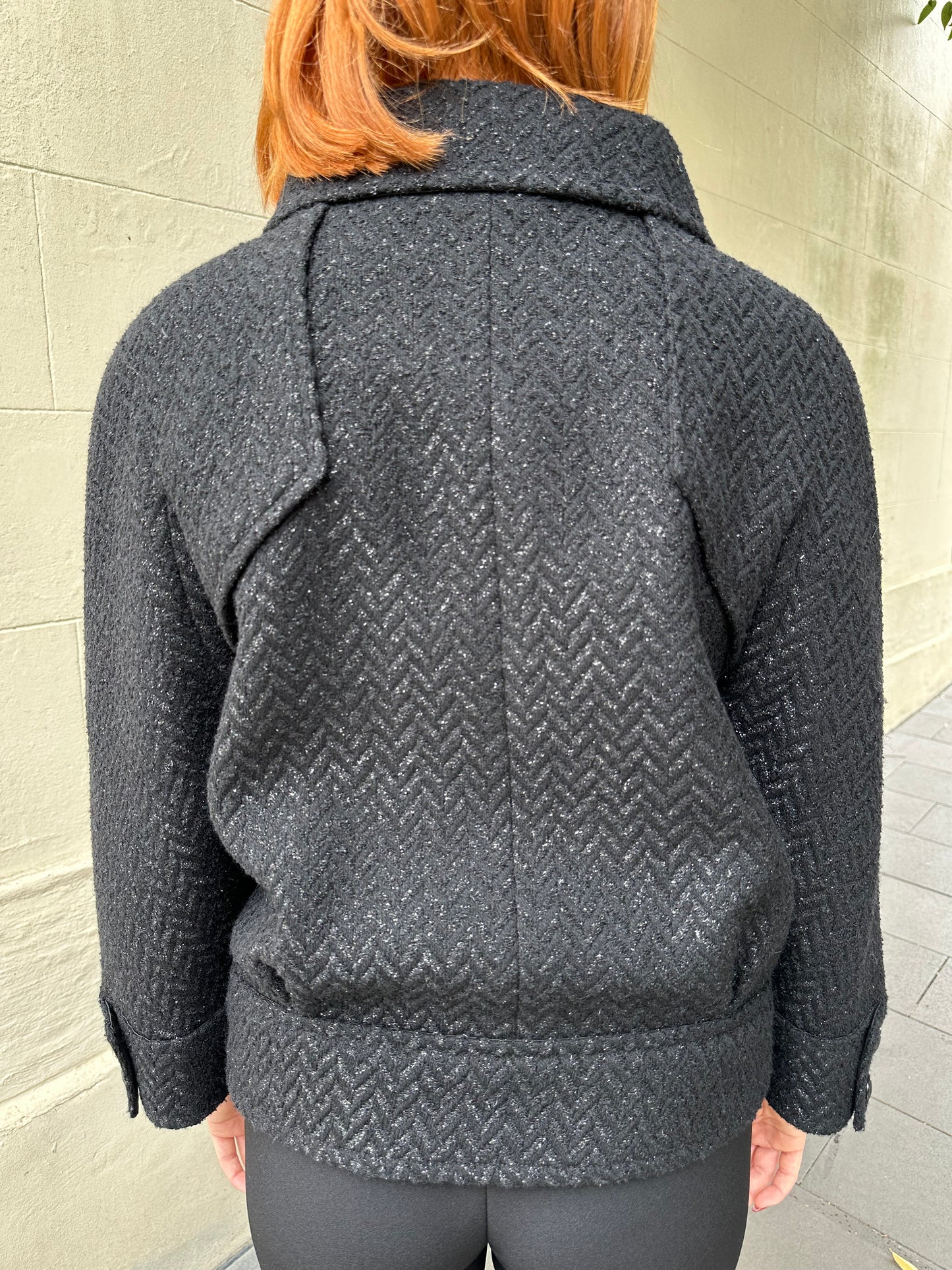 Chanel Black Sparkle Jacket Size 38