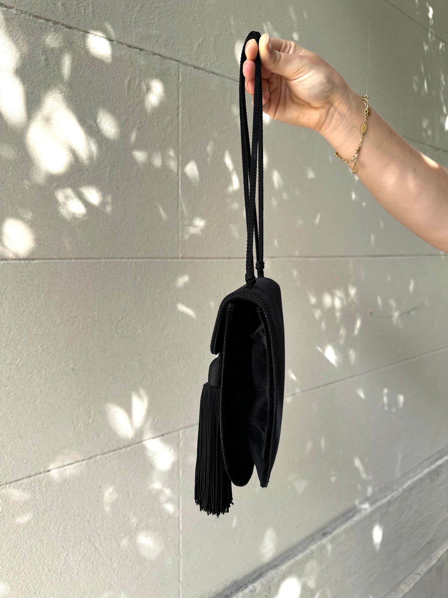 Saint Laurent Velvet Tassel Bag