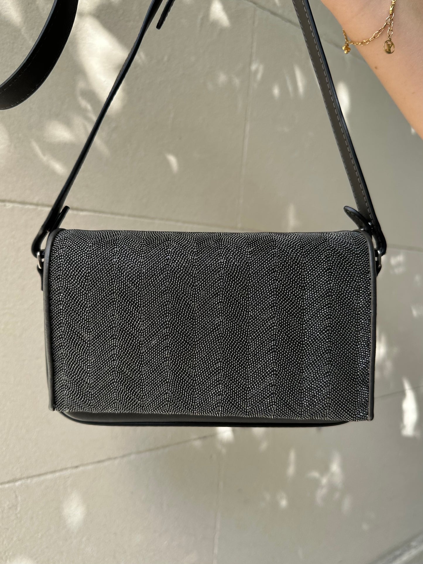 Brunello Cucinelli Grey Sparkle Bag
