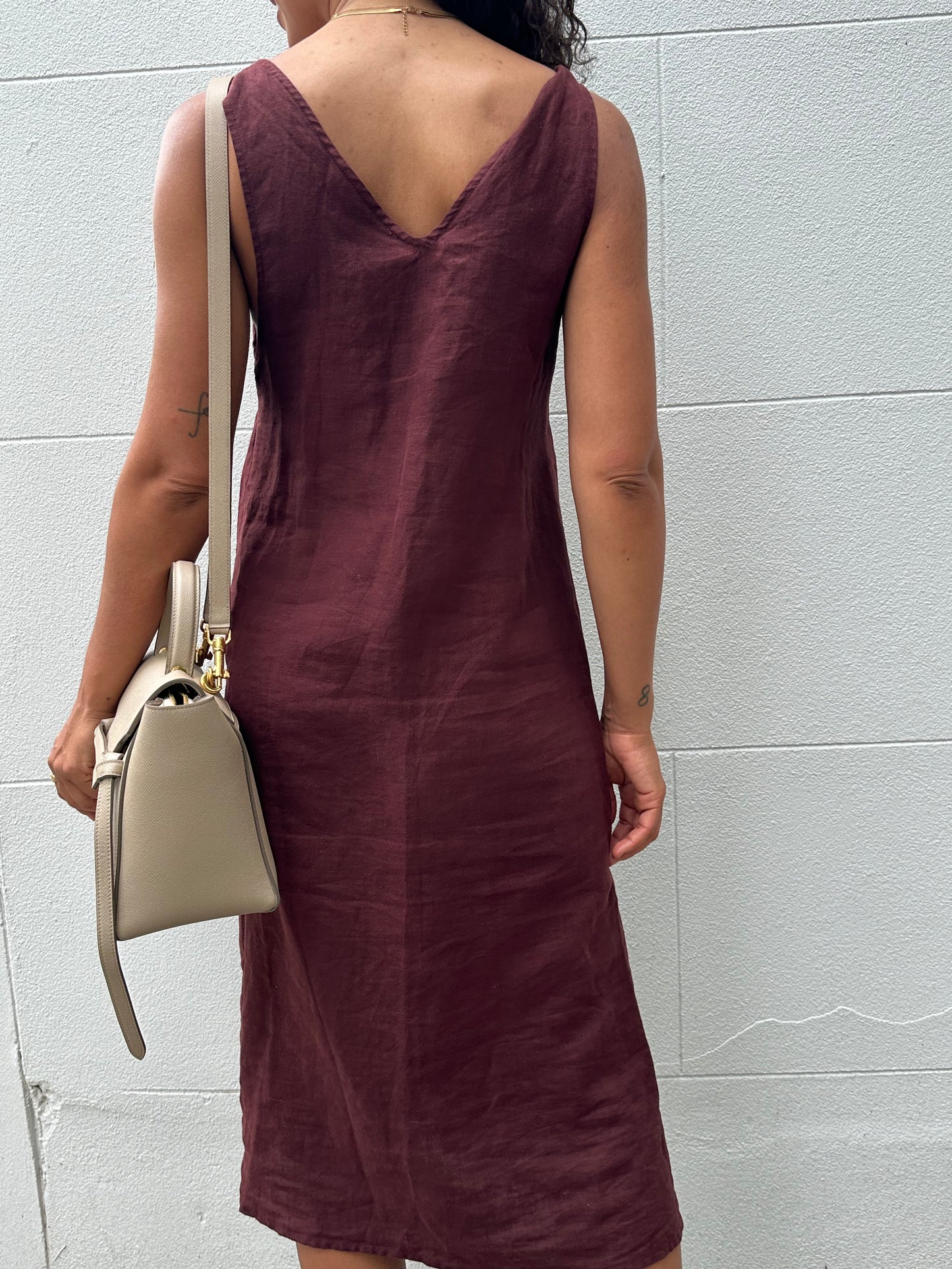 Deiji Burgundy Long Dress Size XS