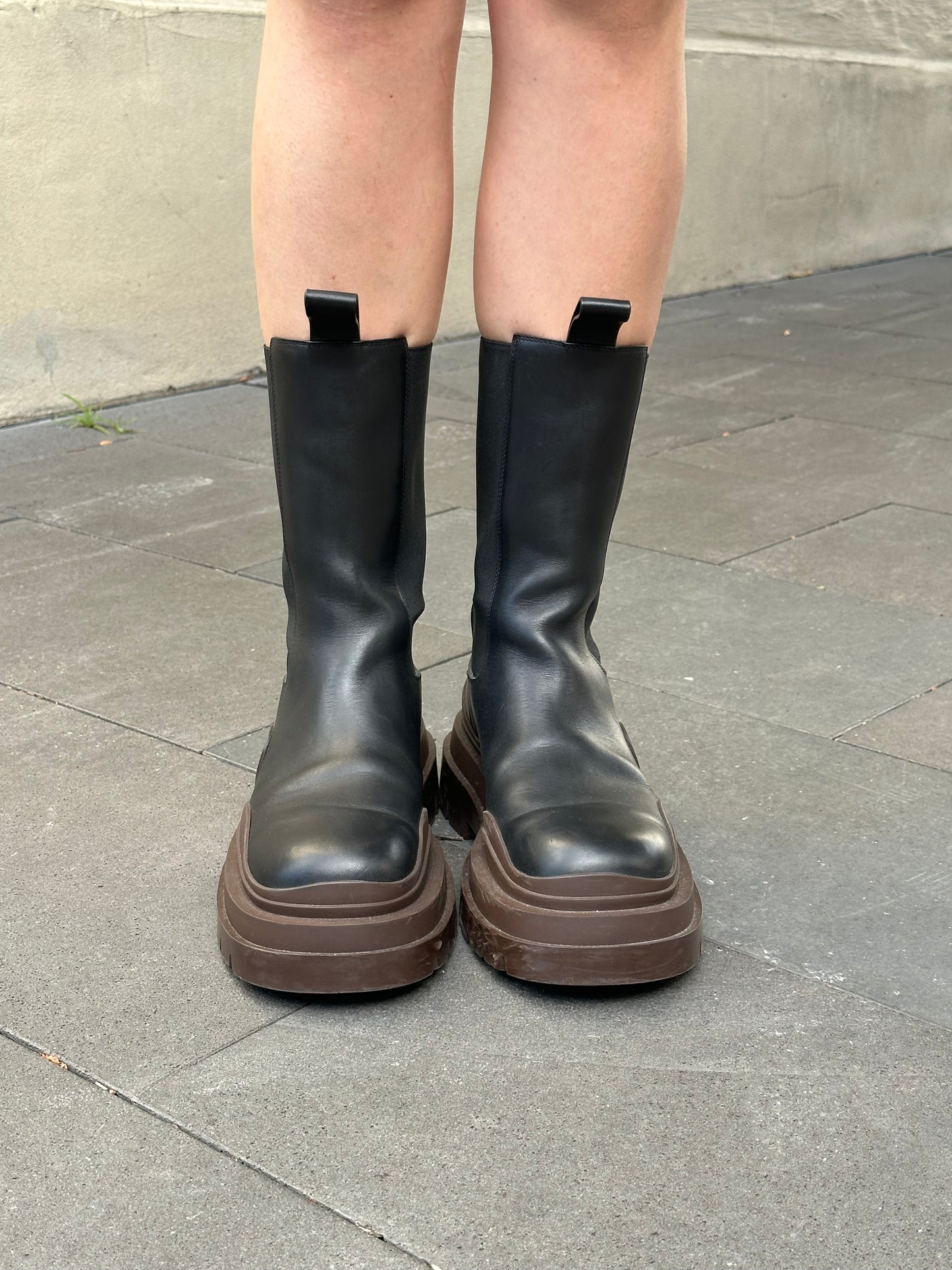 Bottega Veneta Tractor Black Boots Size 41