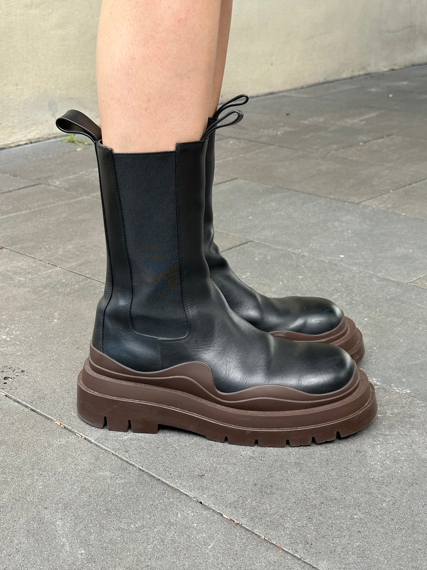 Bottega Veneta Tractor Black Boots Size 41
