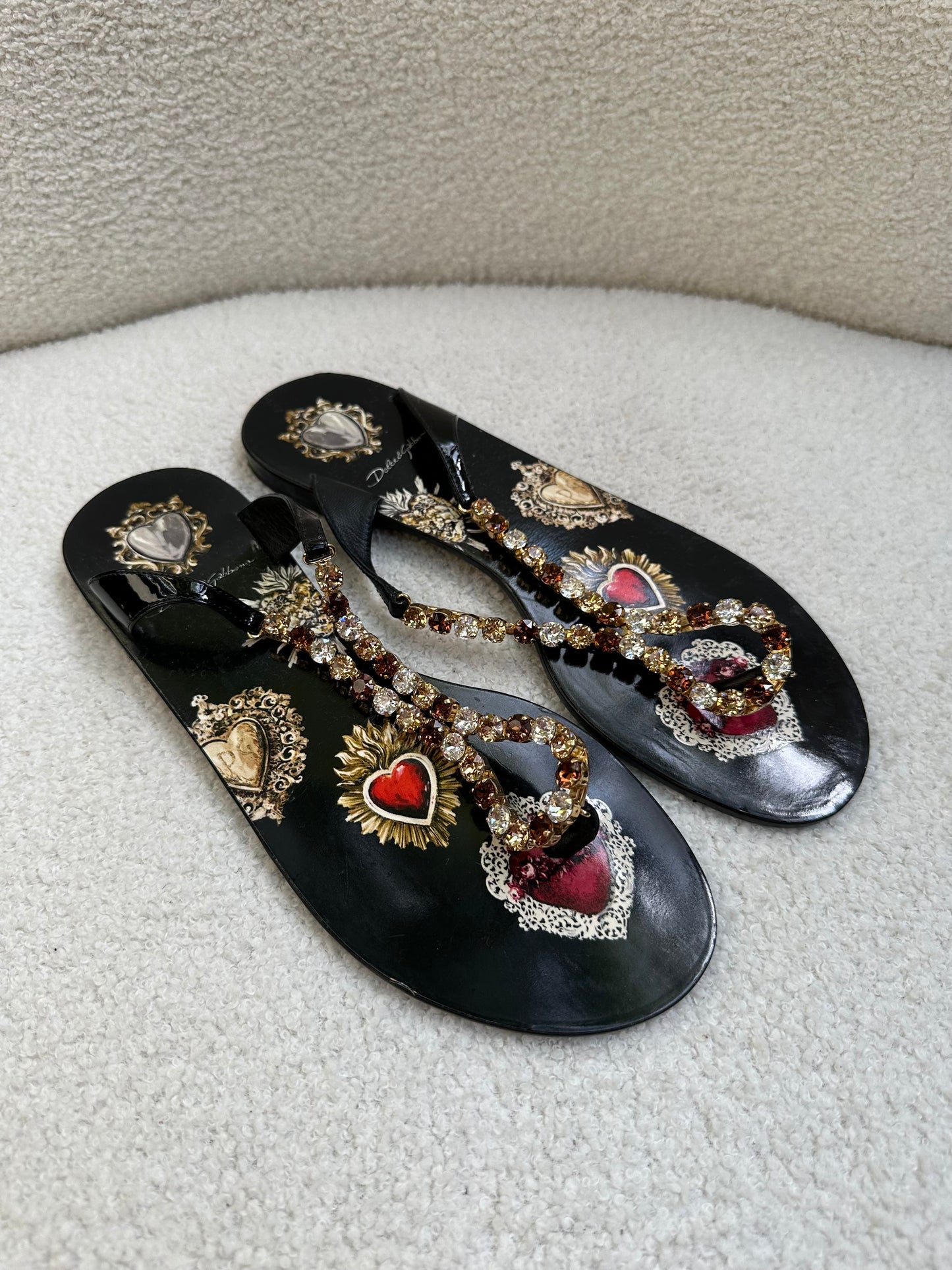 Dolce & Gabbana Jewel Slides Size 41