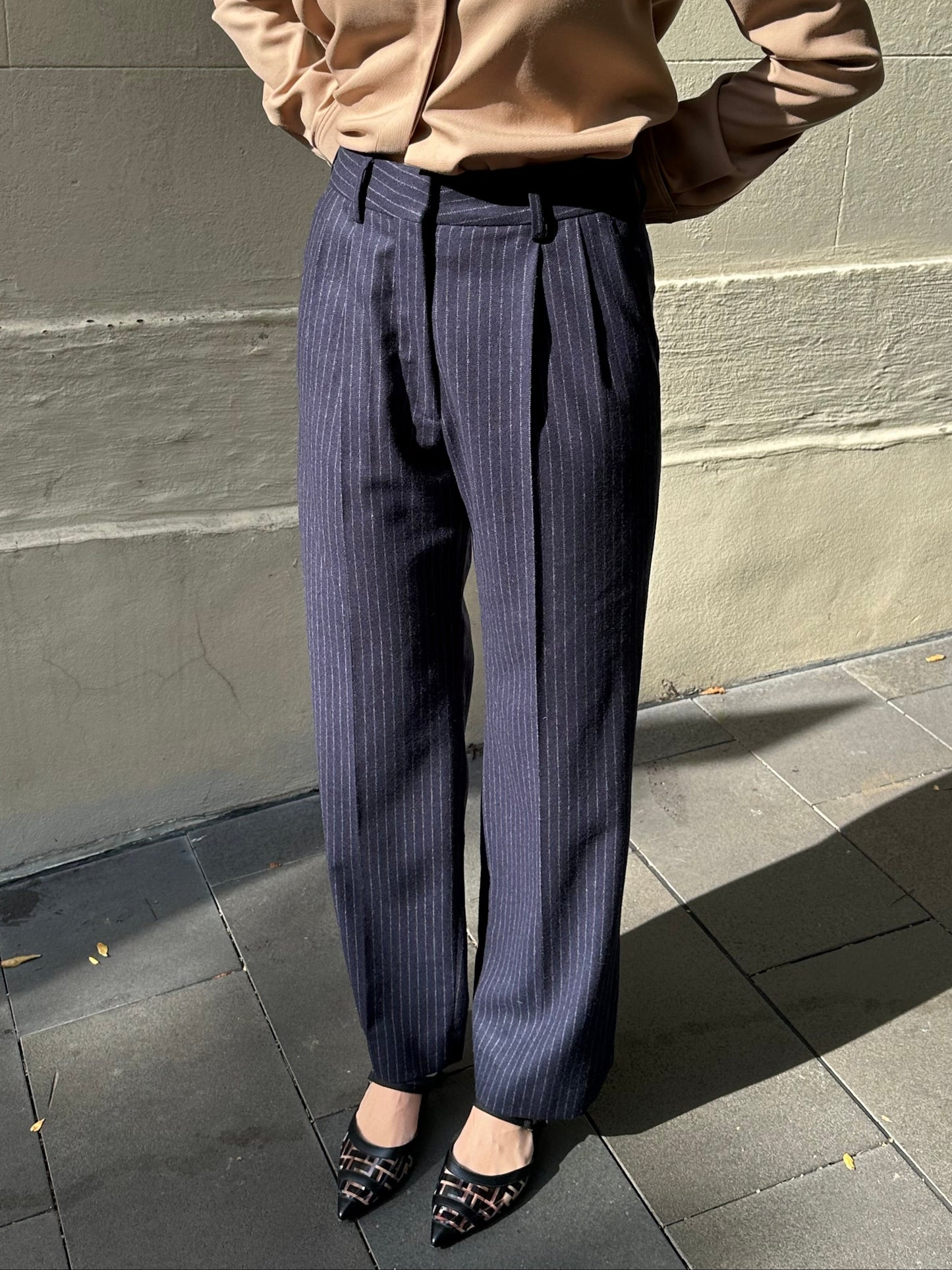 Blaze Milano Pinstripe Navy Pant Size 1