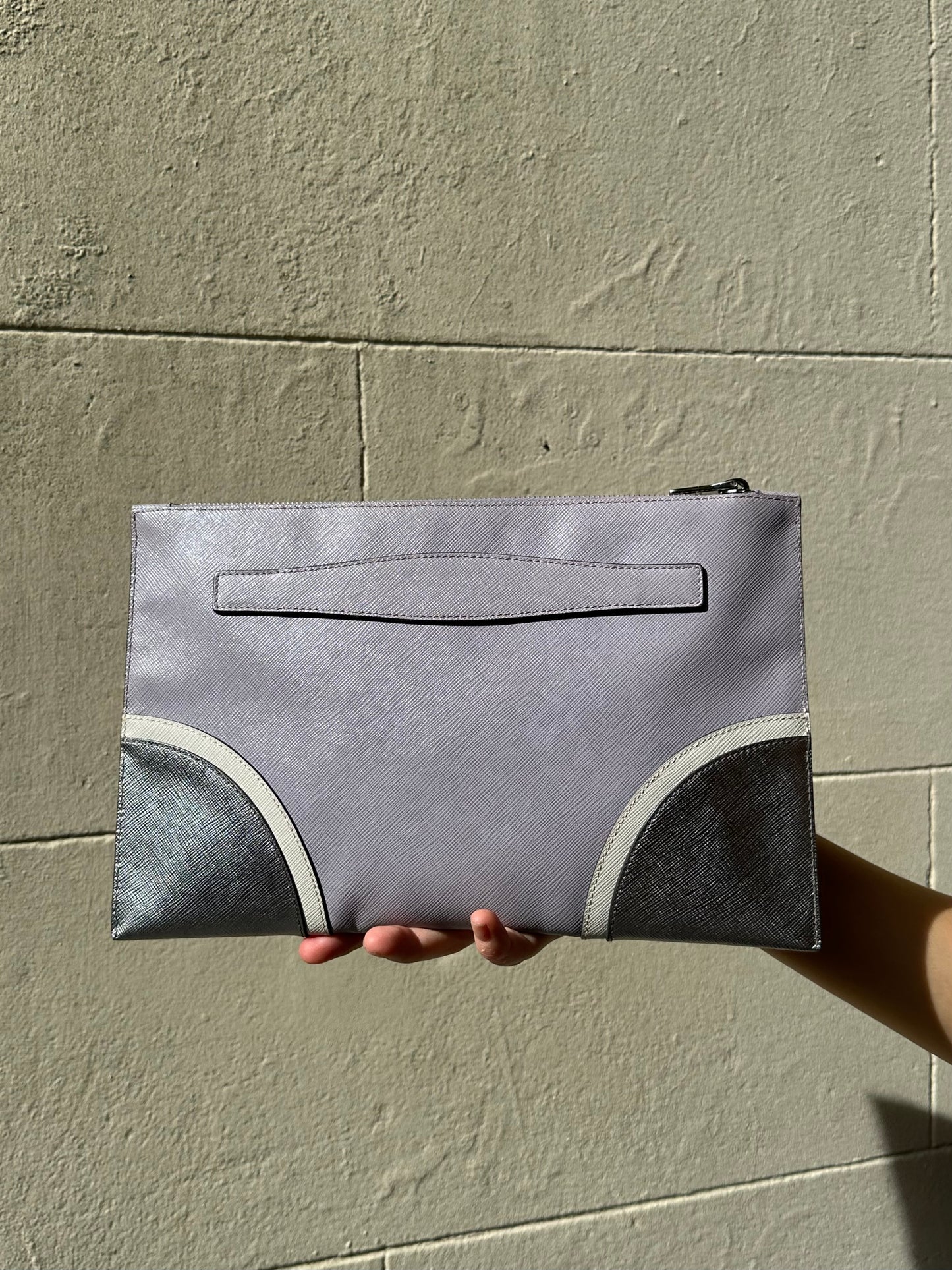 Prada lilac leather Clutch