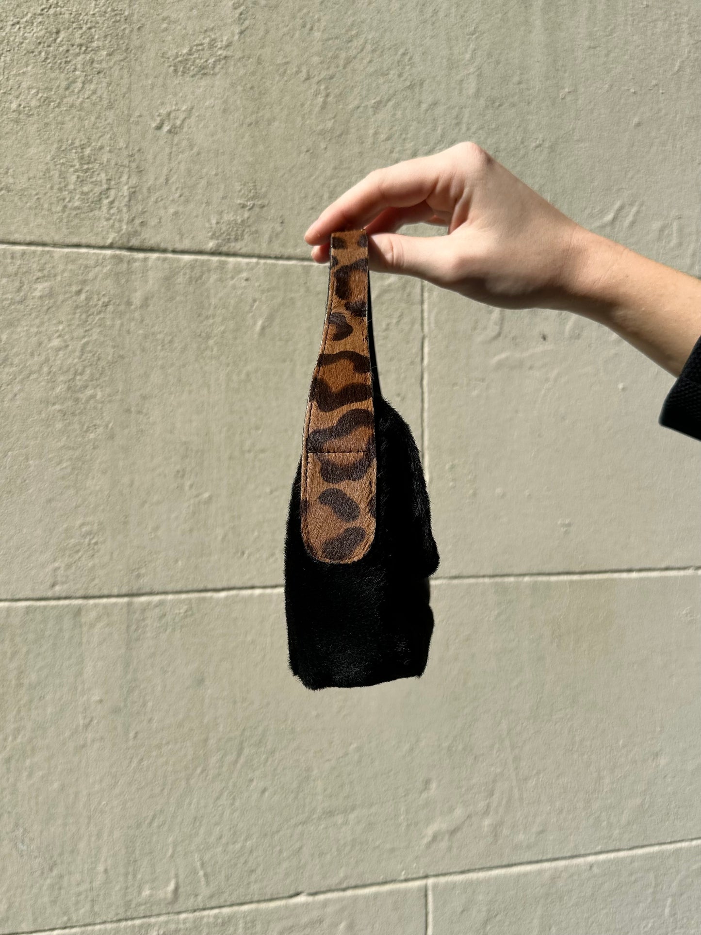 Kenneth Cole Black Fur Mini Bag