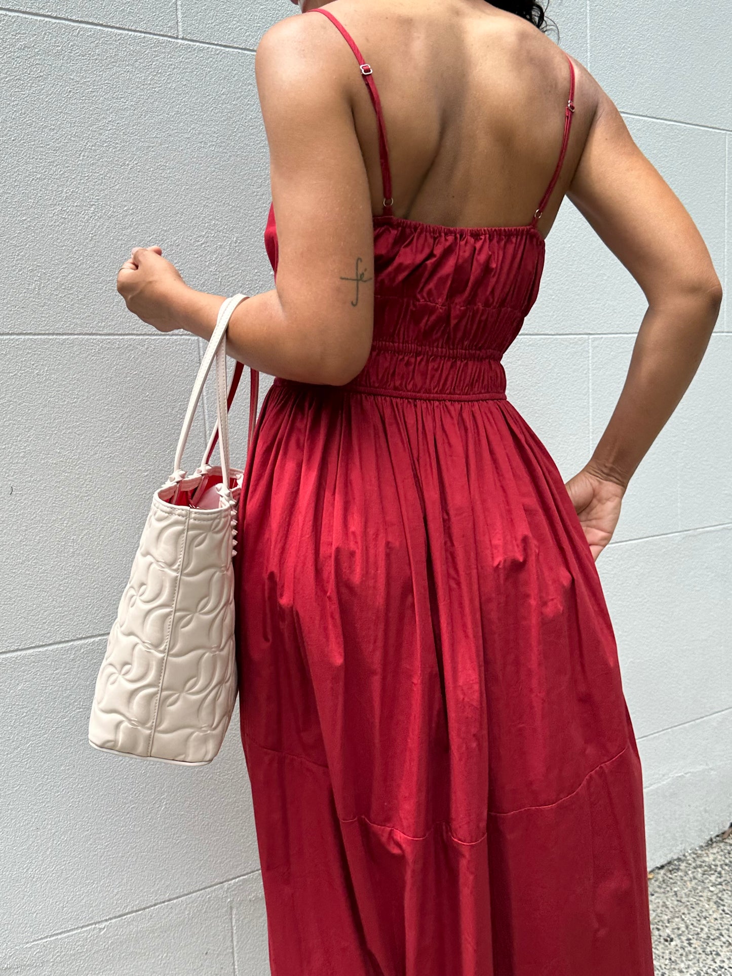 Ciao Lucia Burgundy Sundress Size M