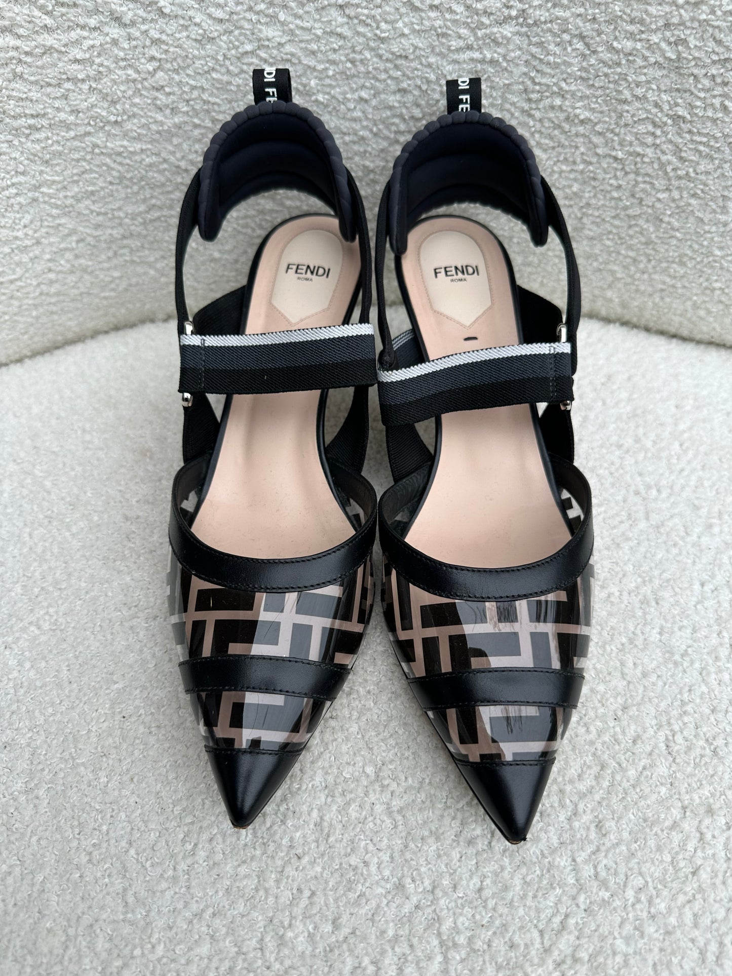 Fendi Colibri Black Heels Size 41