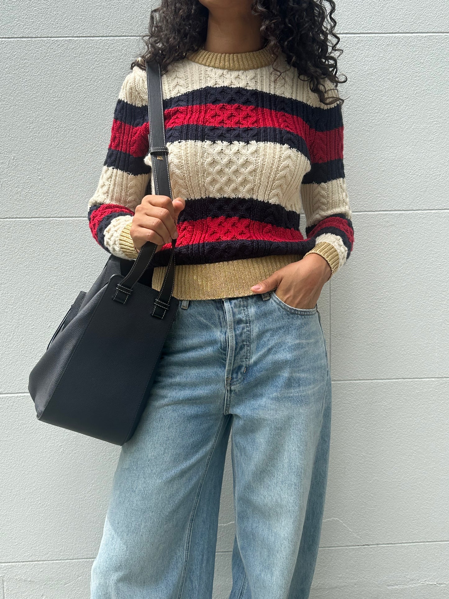Gucci Cable Strip Knit Size S