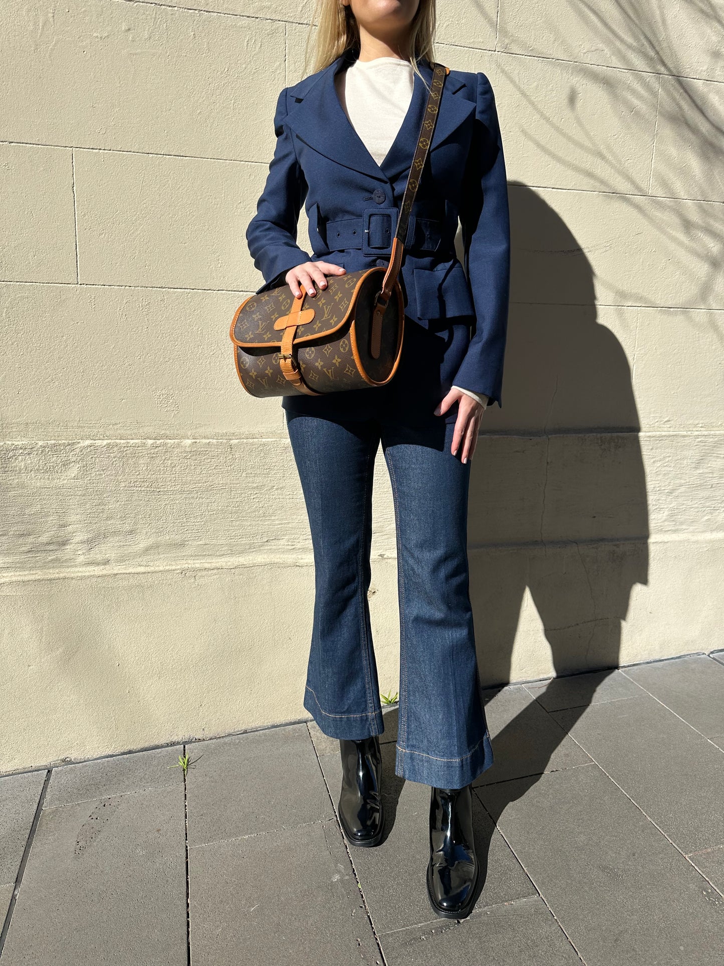 Prada Navy Belt Jacket Size 38