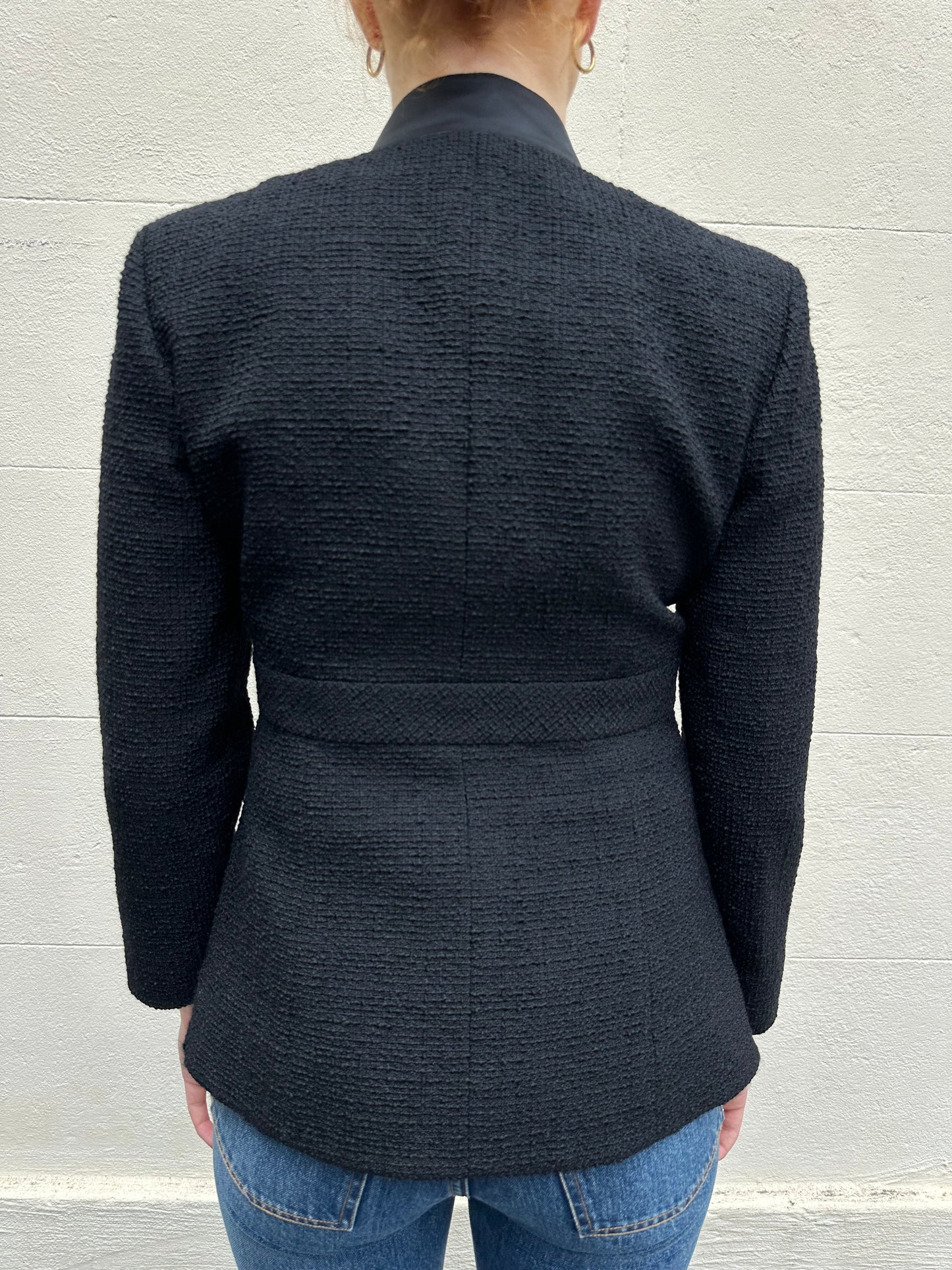 Chanel Black Zip Jacket Size 40