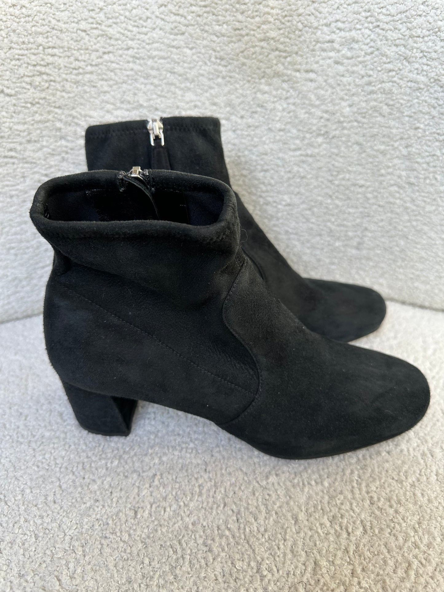 Prada Short Black Suede Boots Size 38