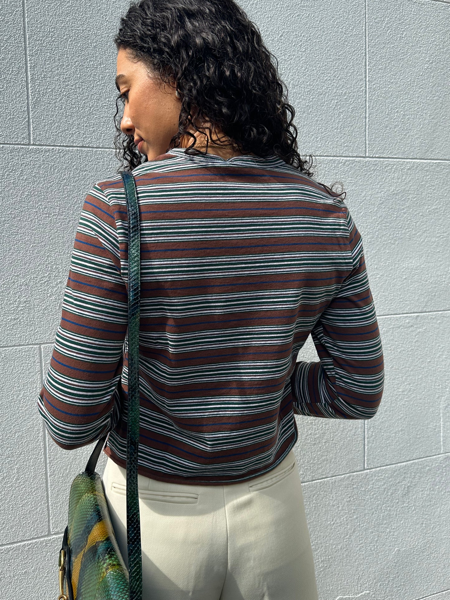 Bassike Short Stripe Tshirt Size L