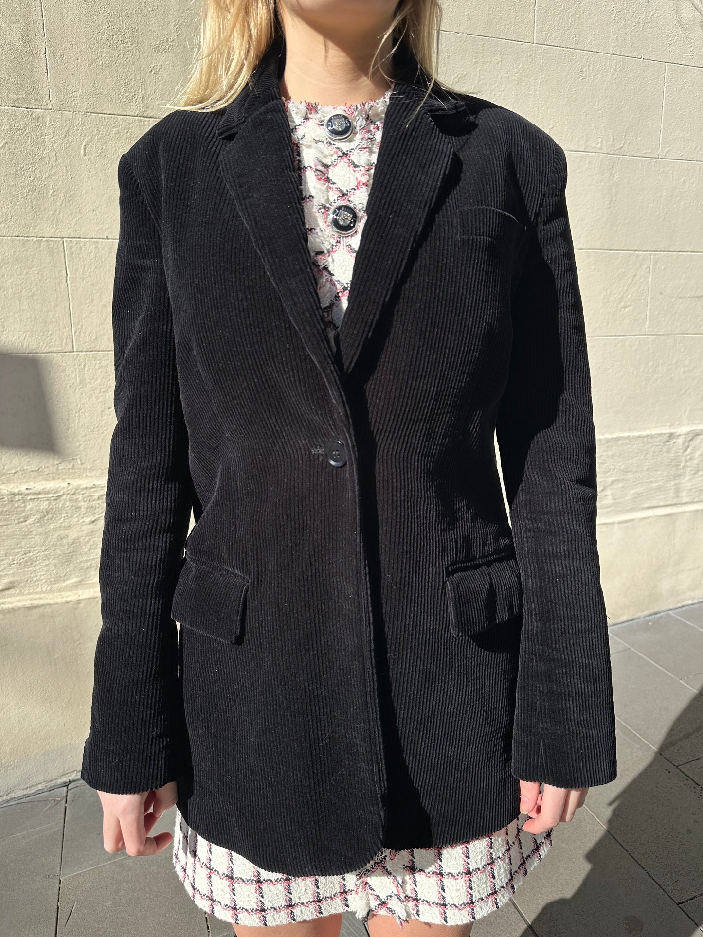 Scanlan Theodore Black Corduroy Jacket Size S
