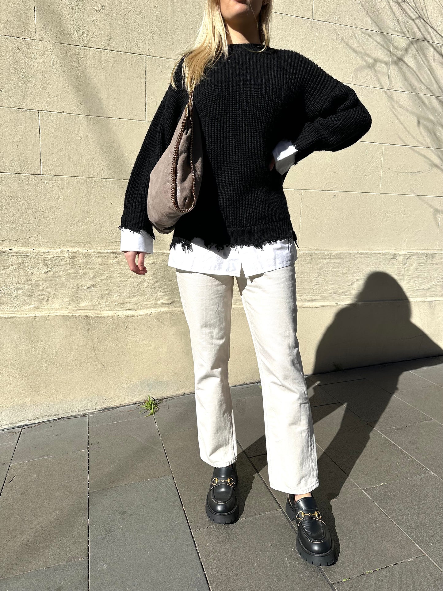Maison Margiela Black White Trim Knit Size Xs