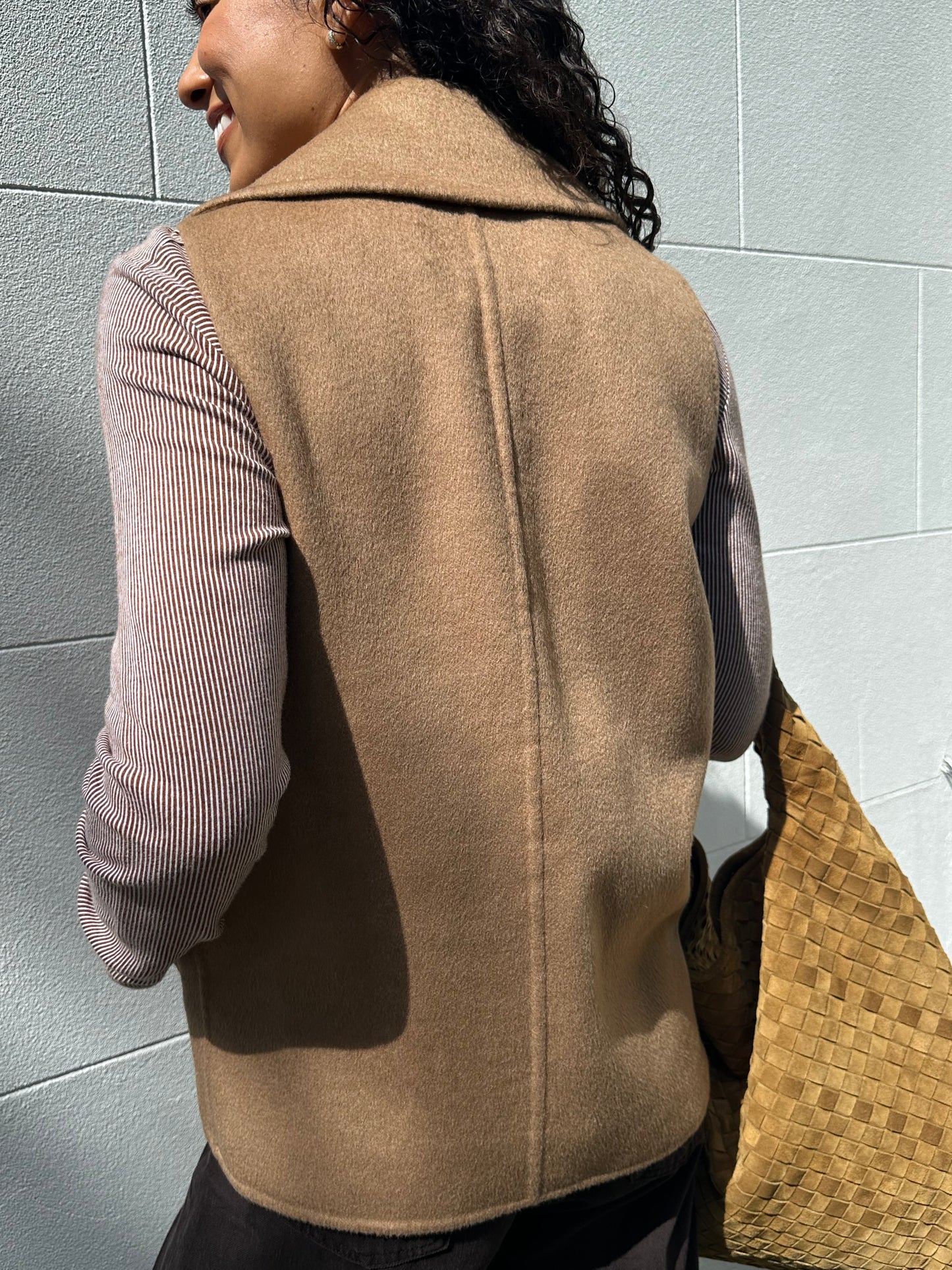 Max Mara Camel Wool Waist Coat Size 34