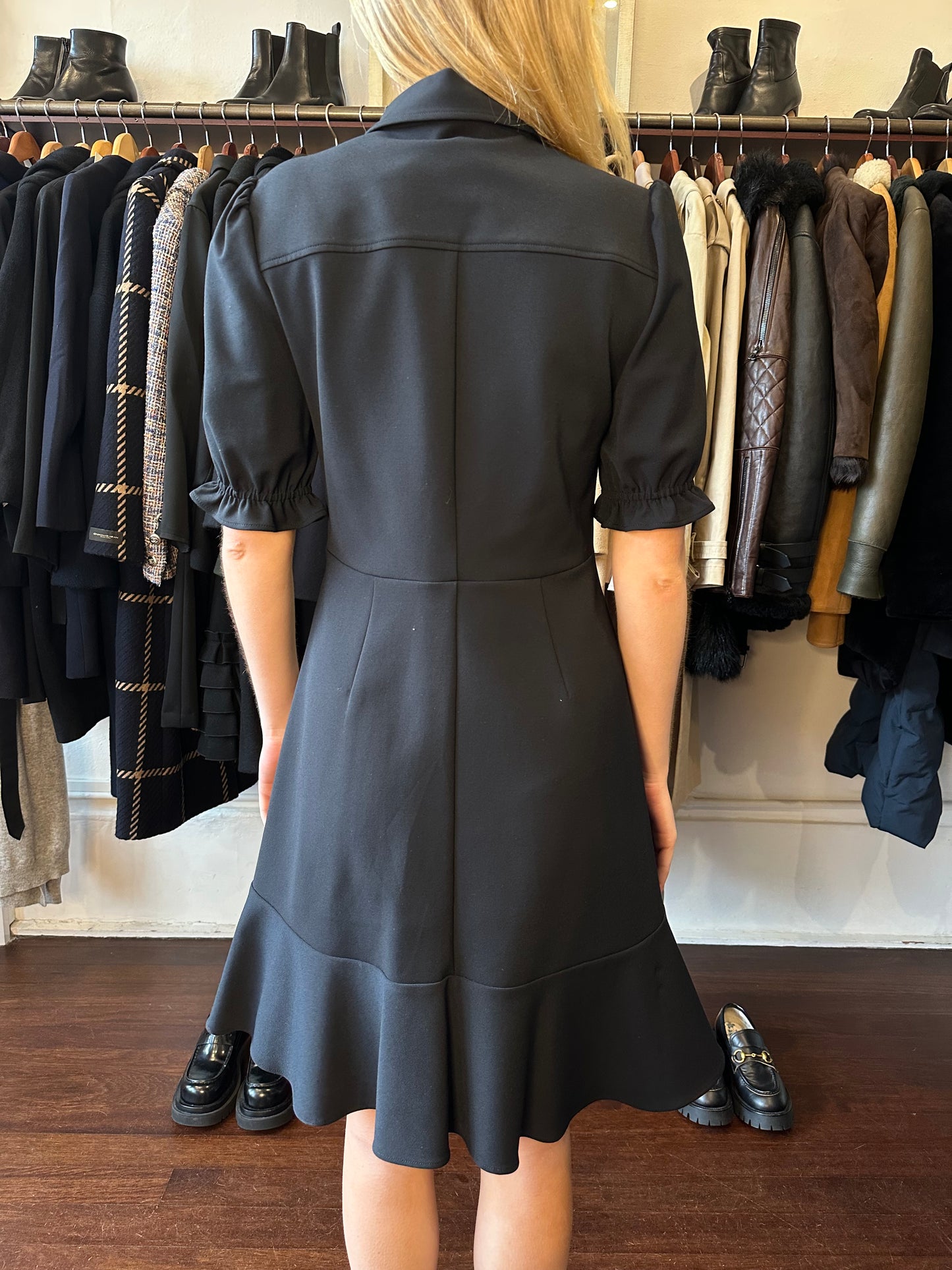 ME + EM Black Button Dress Size 8