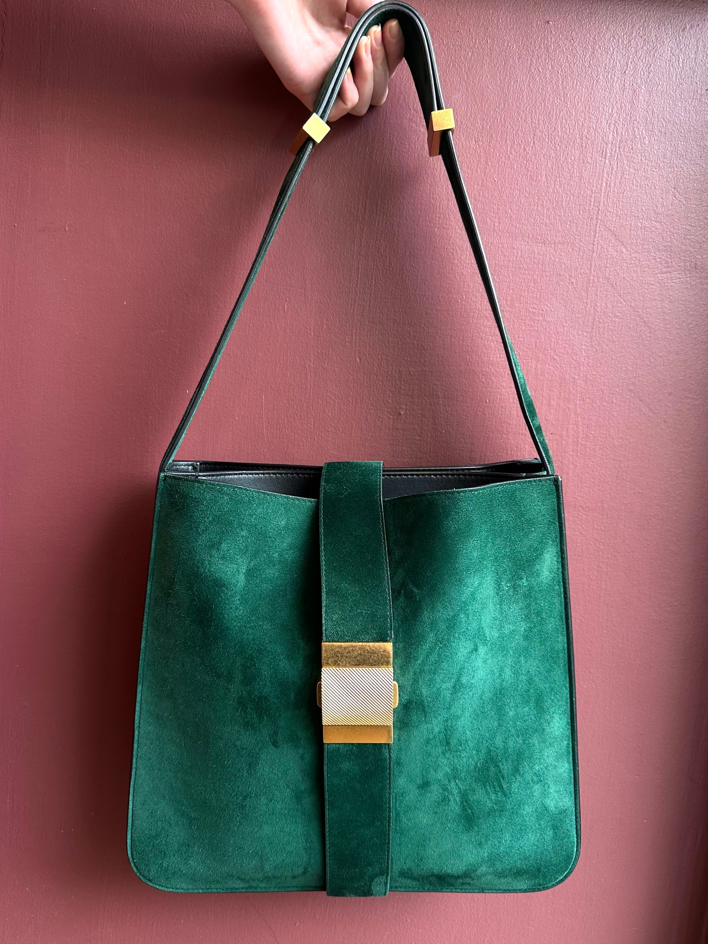 Bottega Veneta Suede Marie Green Bag