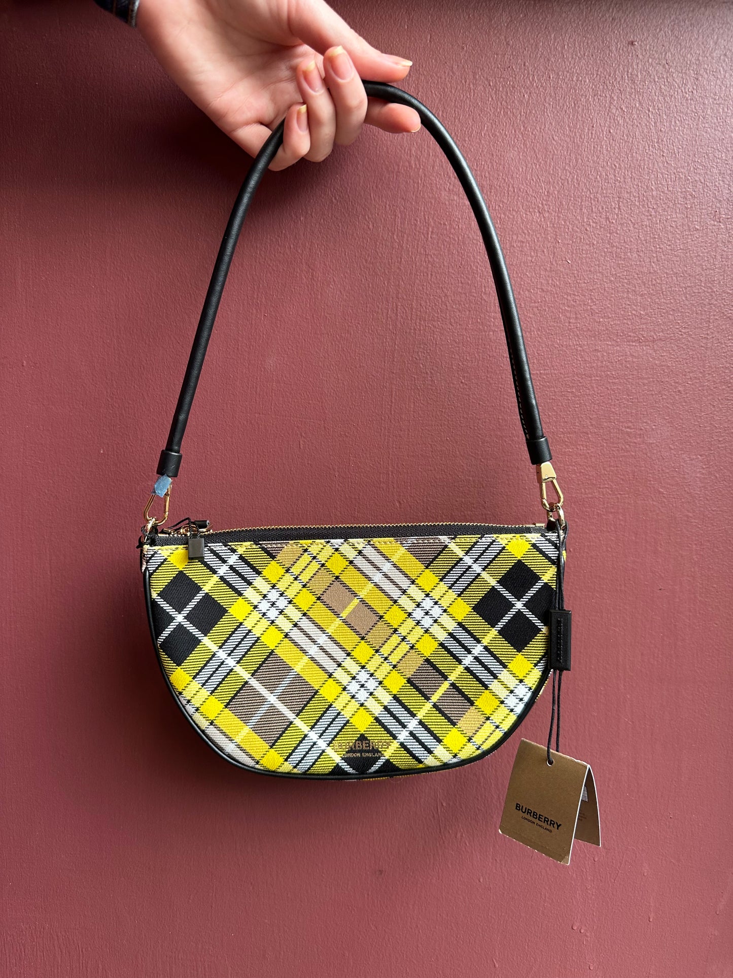 Burberry Yellow Pouch Bag