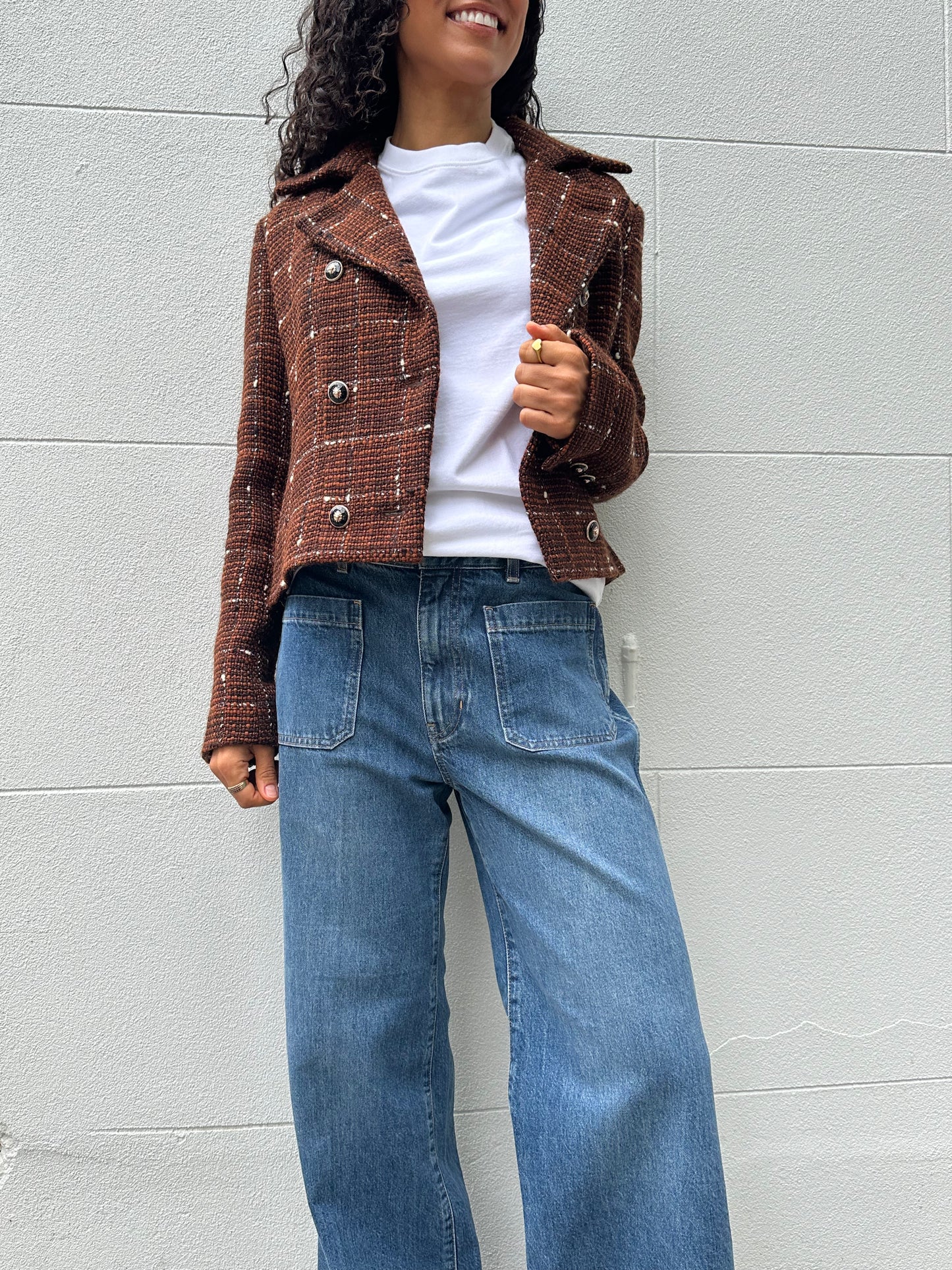 Chanel Rust Tweed Jacket Size 40