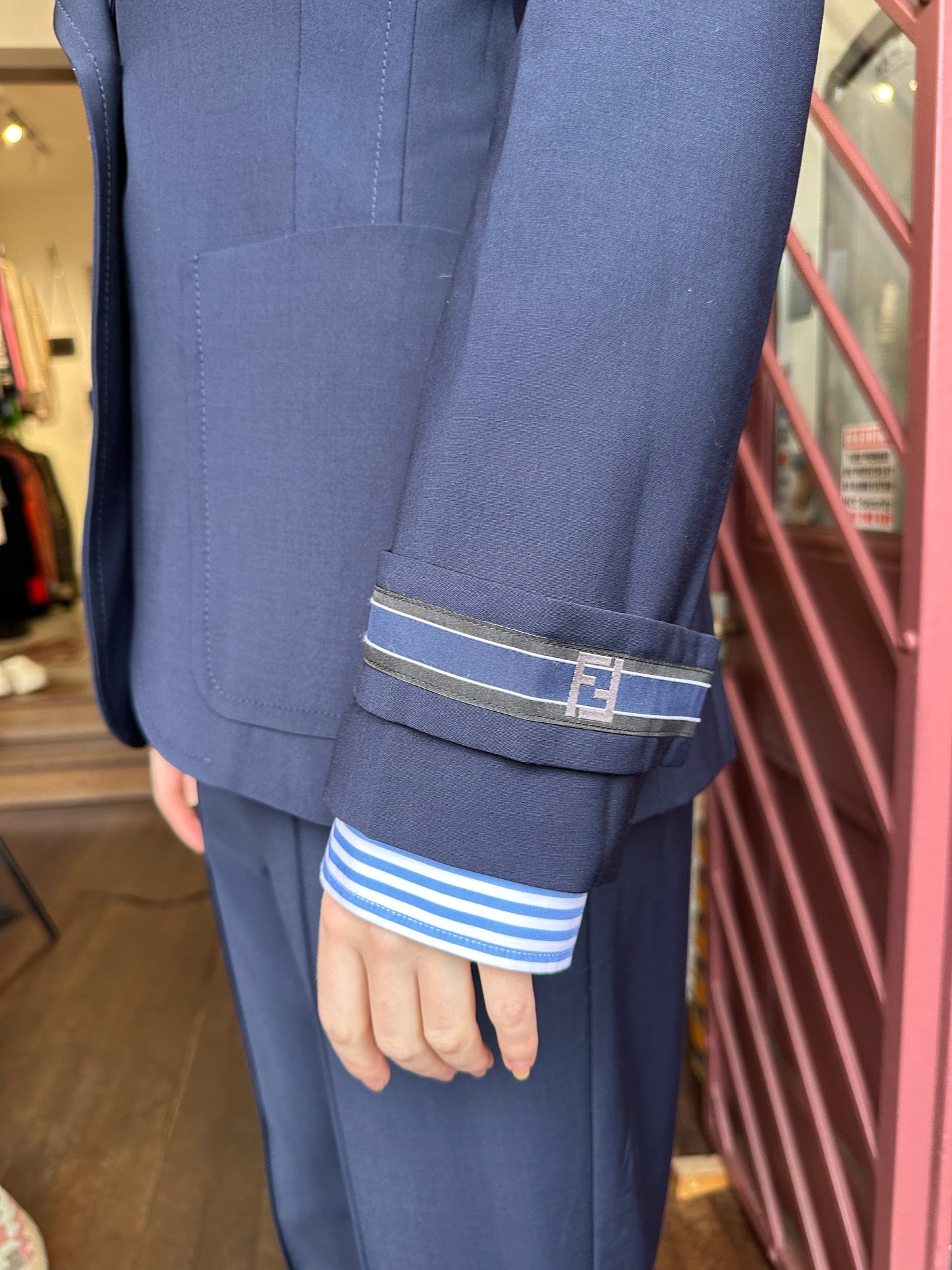 Fendi Navy Suit Size 40