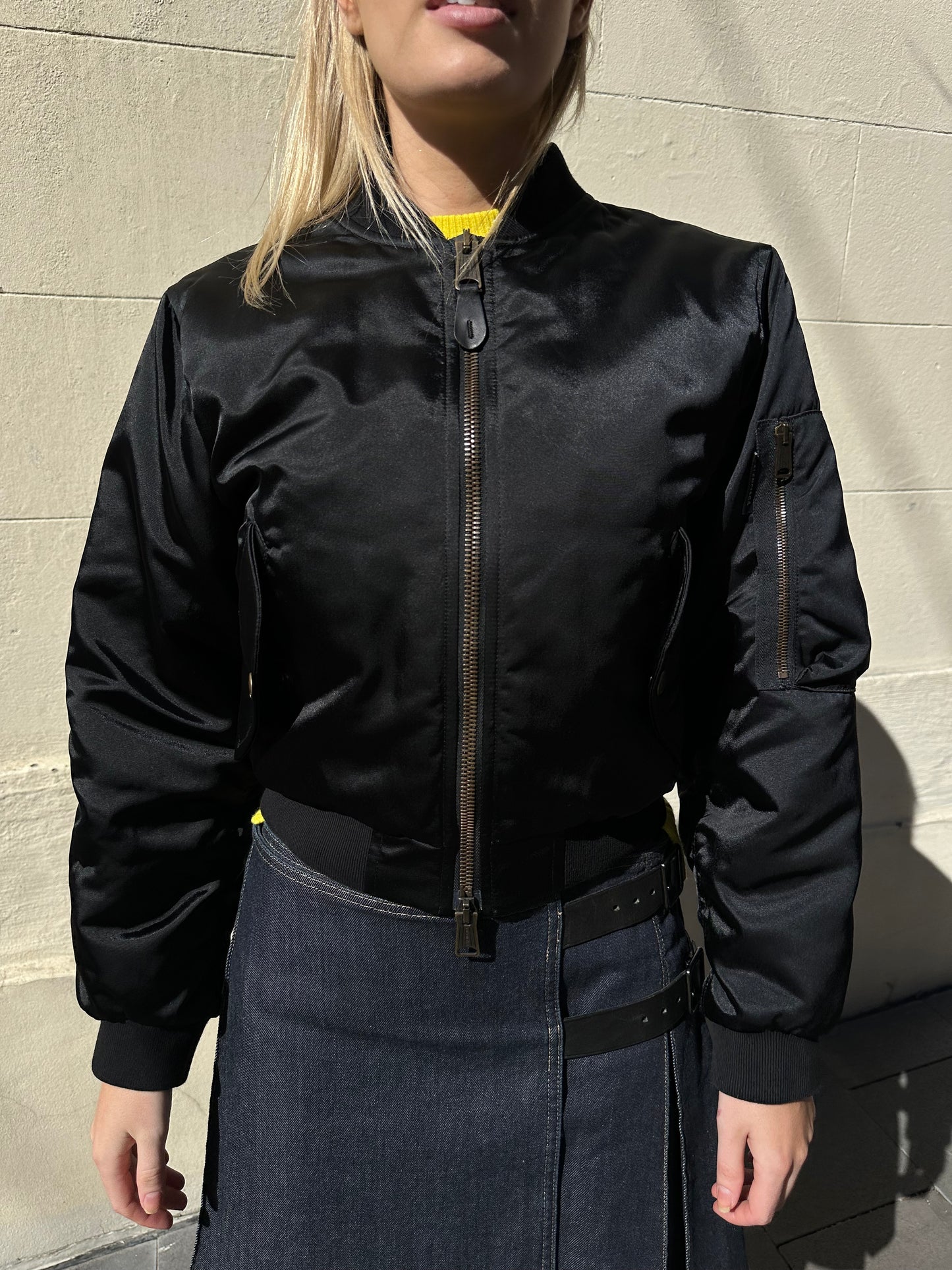 Balenciaga Black Bomber Jacket Size S