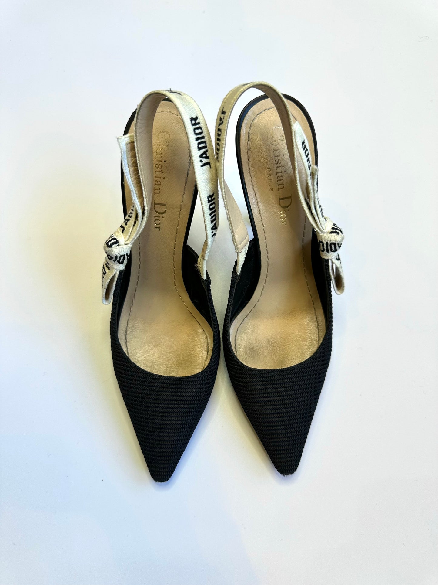 Dior J'Adior Ribbon Black Heels Size 37
