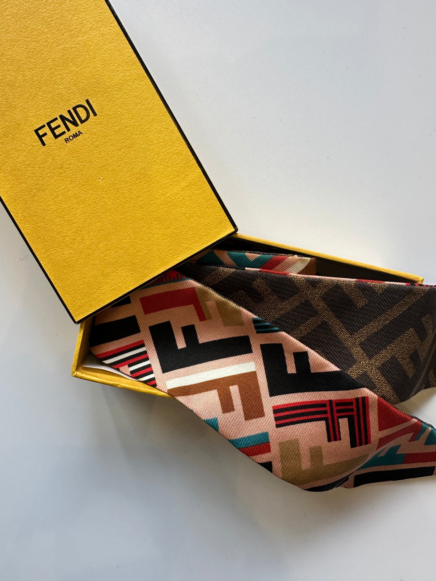 Fendi logo twilly