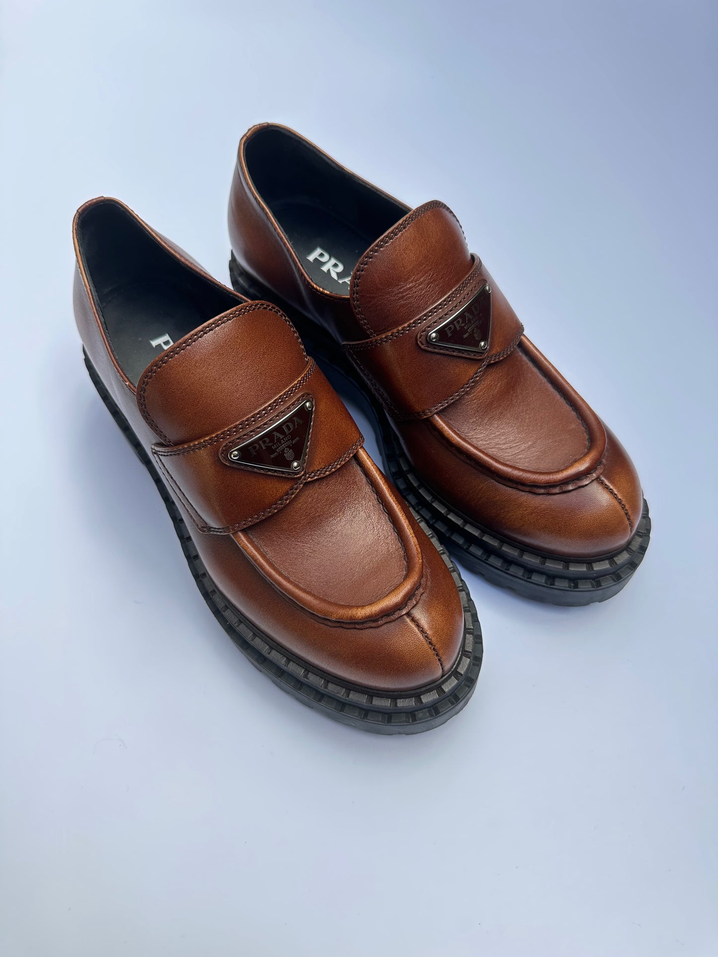 Prada Brown Chunky Loafers Size 35.5