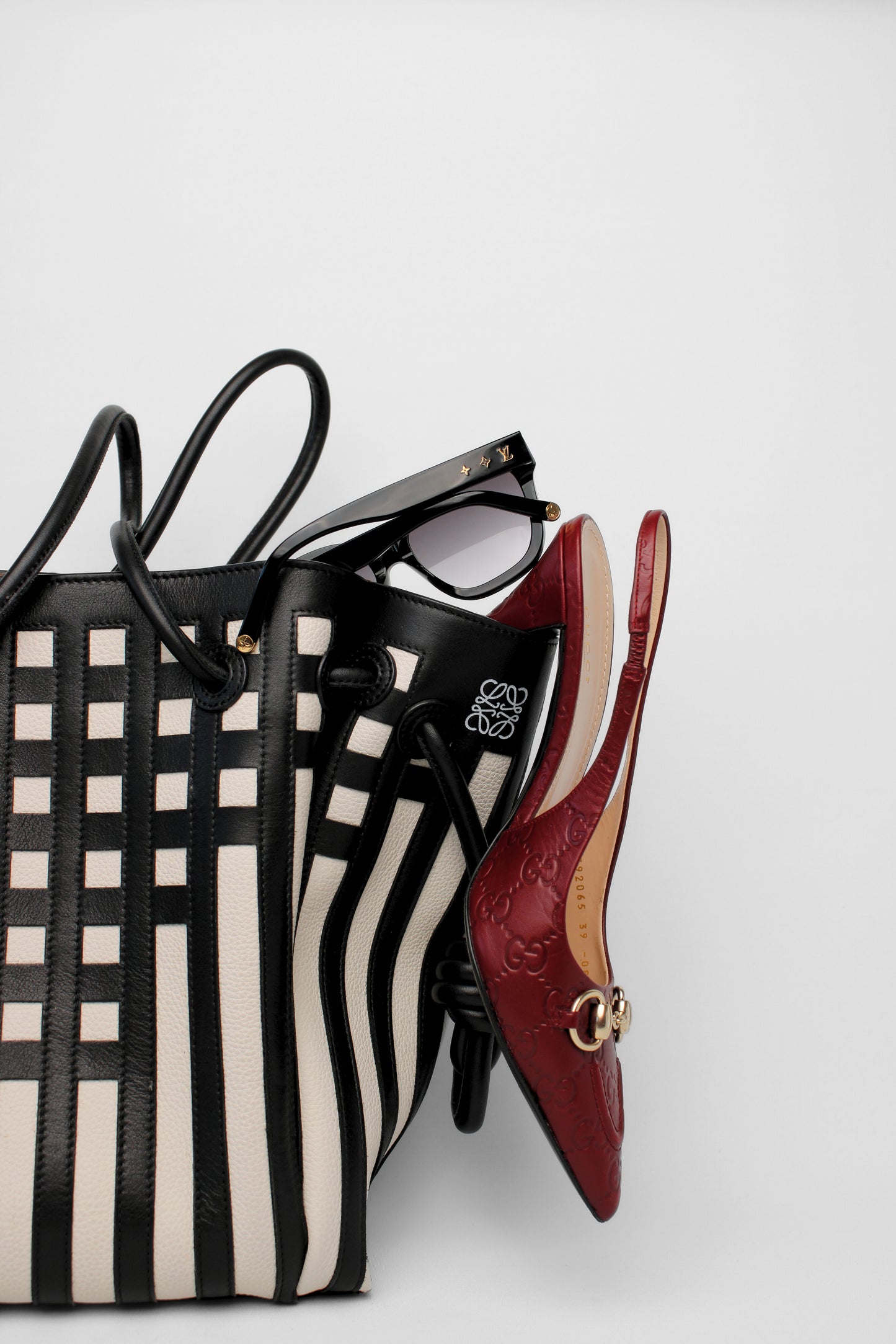 Loewe Black and White Famenco Bag