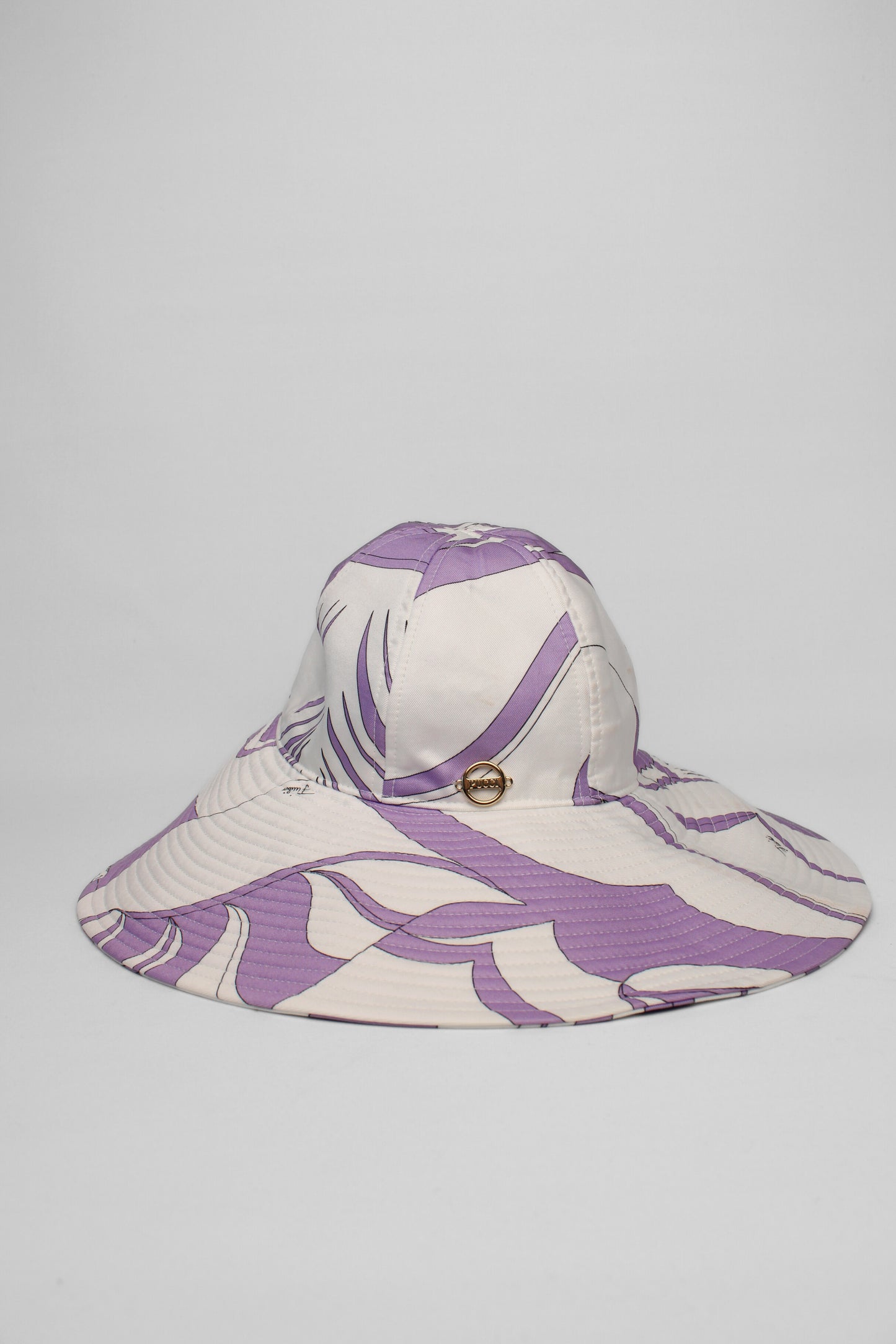 Emilio Pucci Lilac Floral Sunhat Size XS
