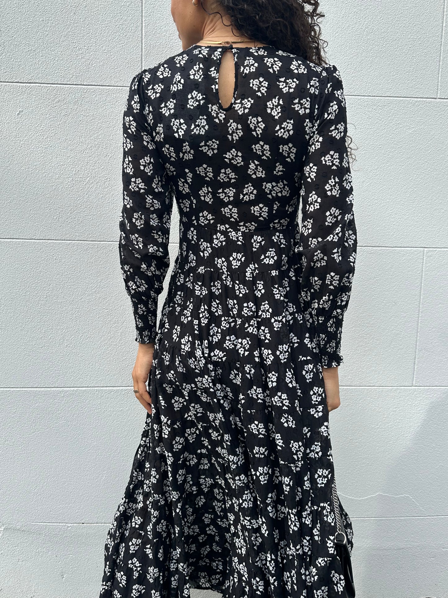 Rixo Black/White Print Dress Size XXS