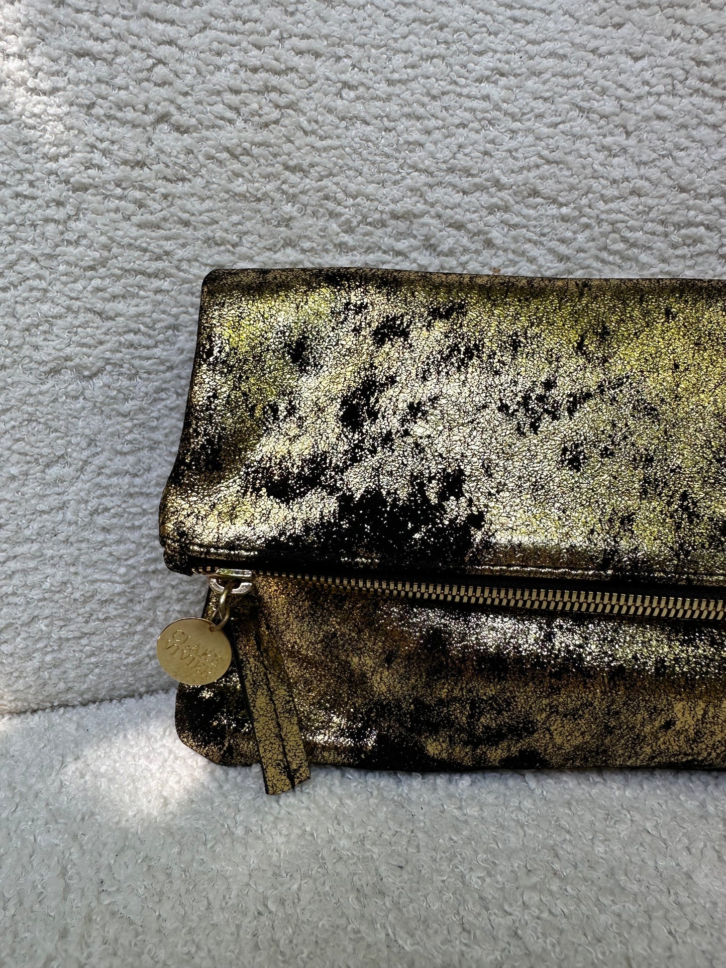 Clare Vivier Golden Clutch Bag