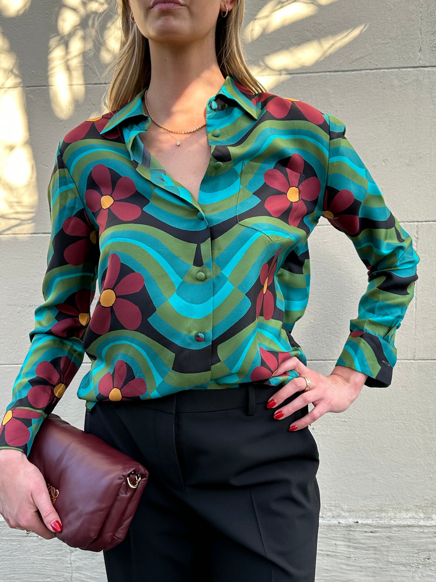 La Double J Multi Silk Shirt Size XS