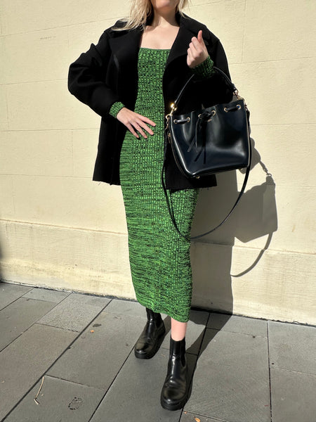 Ganni Green Knit Dress Size M