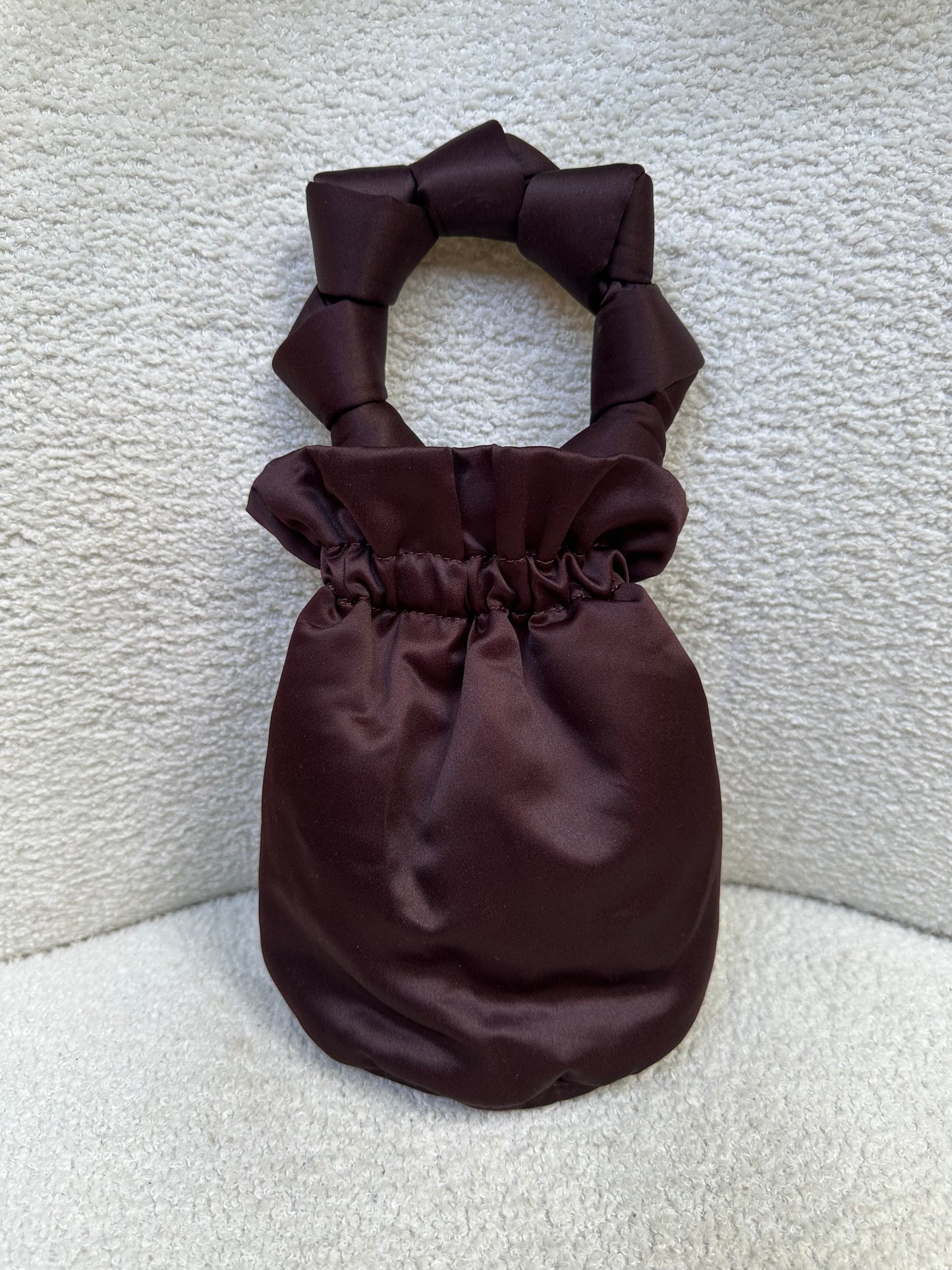 Ganni Brown Satin Bag